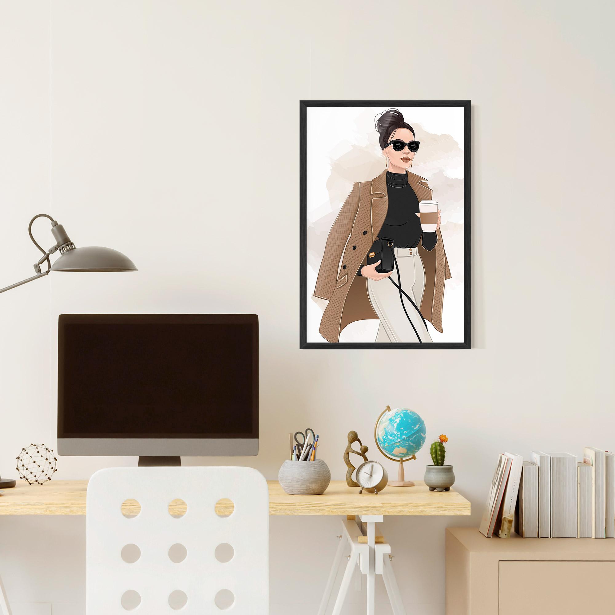 Рамкиран постер Modern Coffee Outfit mockup 6