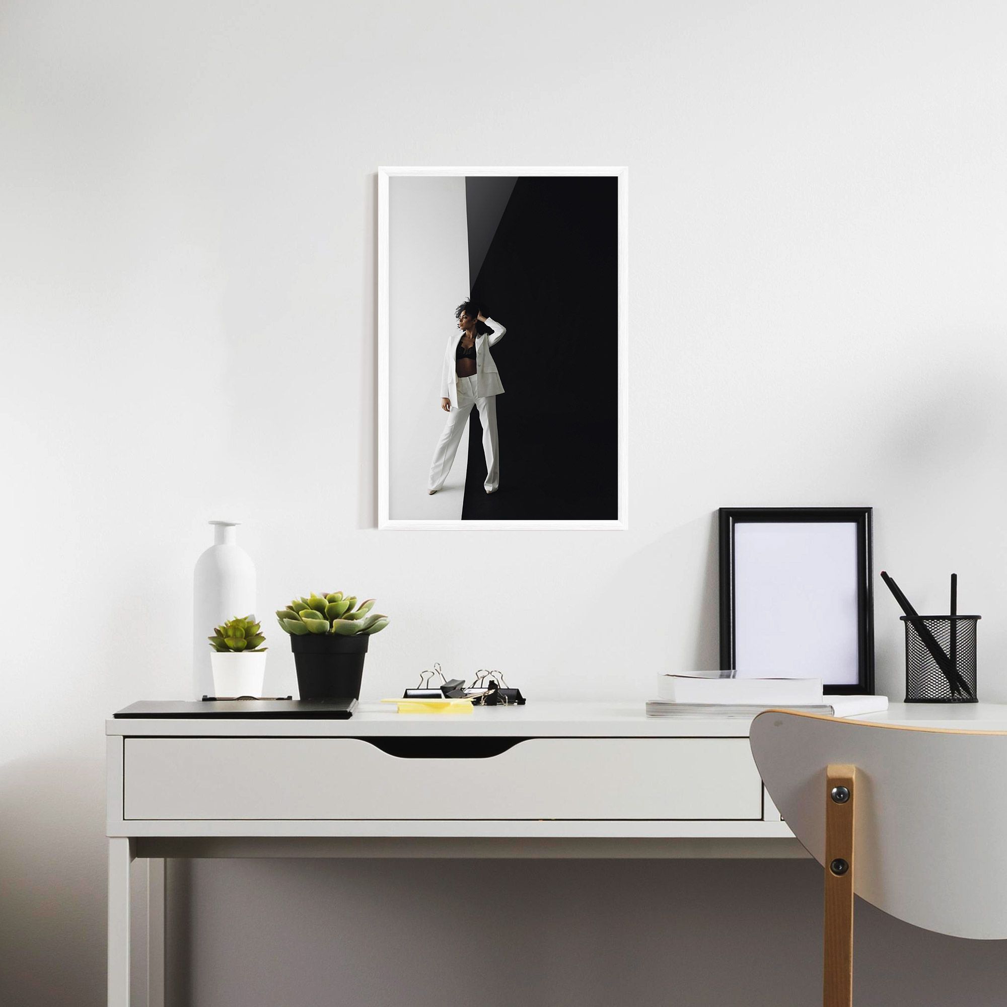 African Girl White Outfit mockup 7