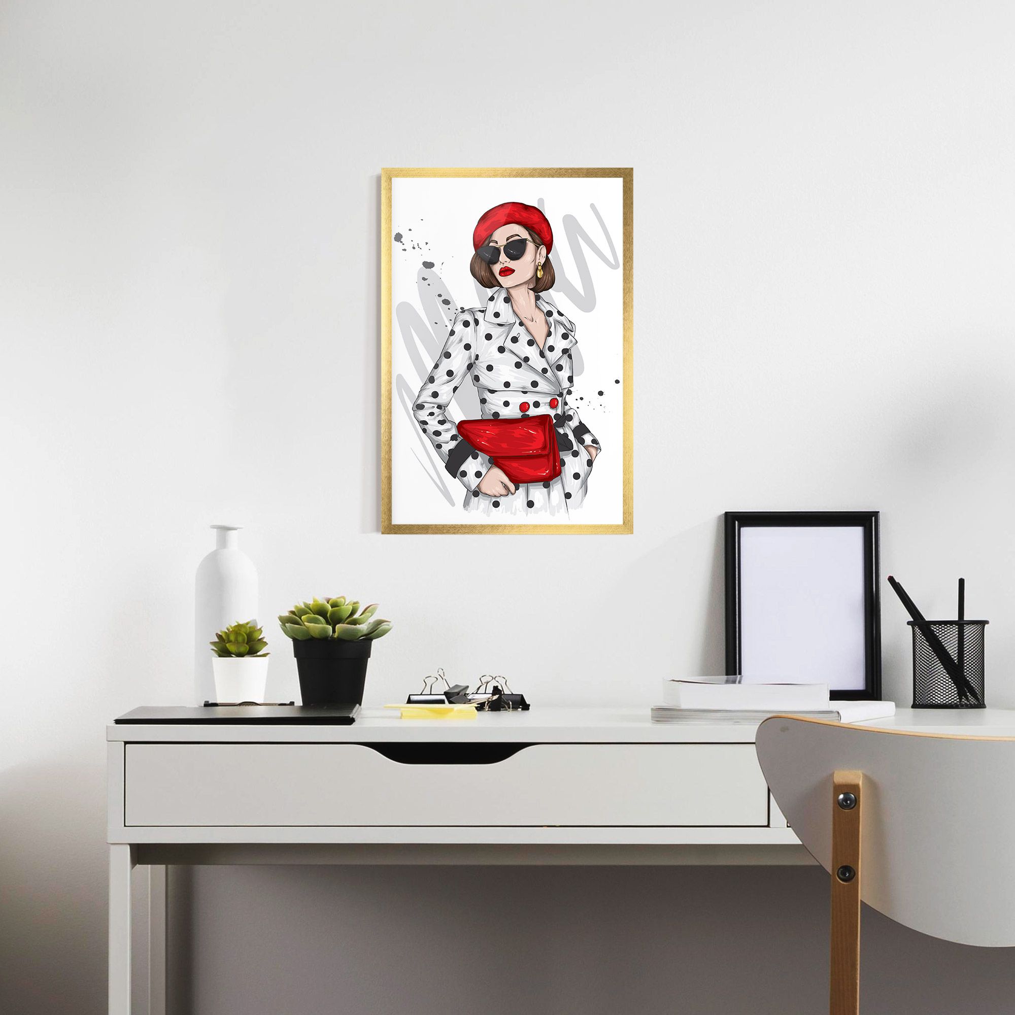 White Red Outfit mockup 7