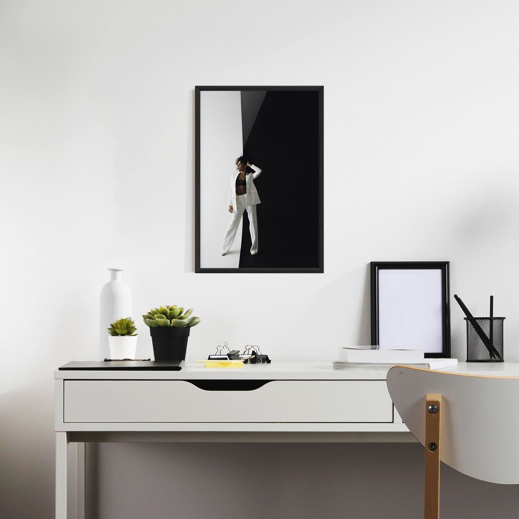 African Girl White Outfit mockup 7