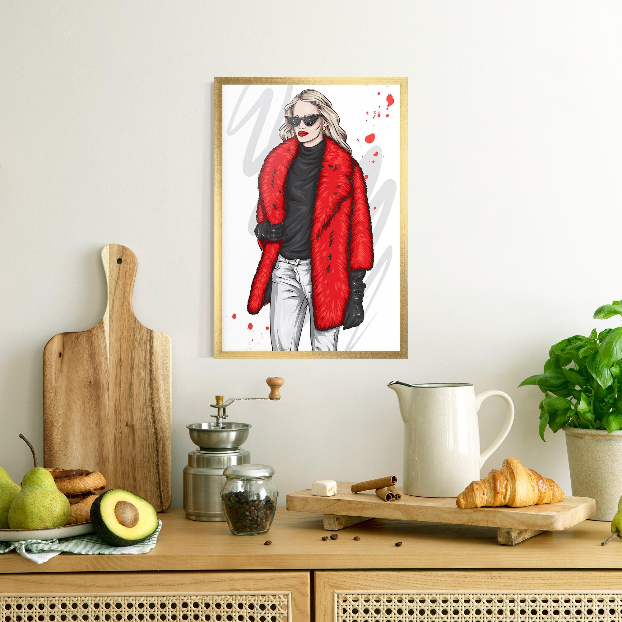 Рамкиран постер Black Blouse Woman mockup 8