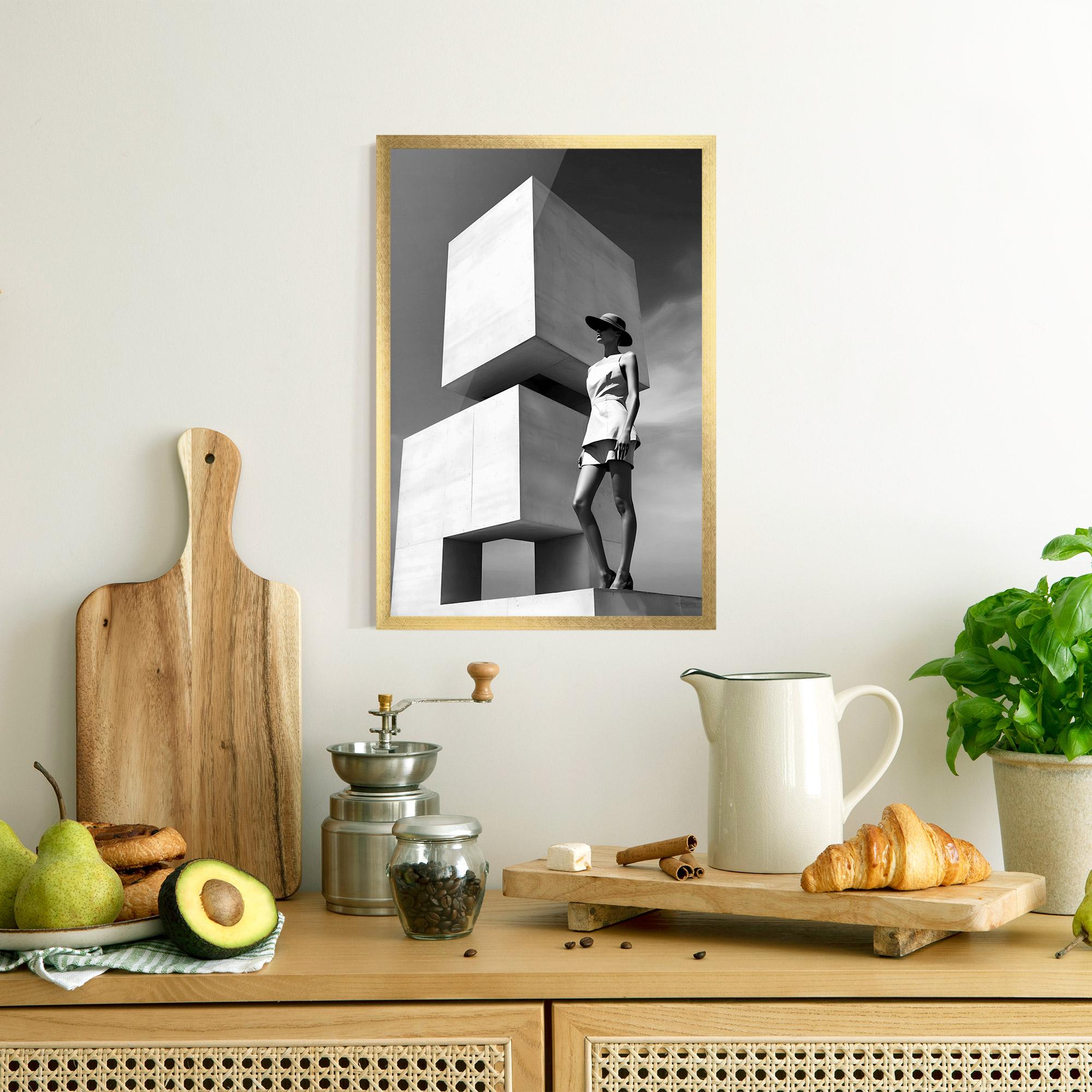 Рамкиран постер Modern Fashion Woman mockup 8