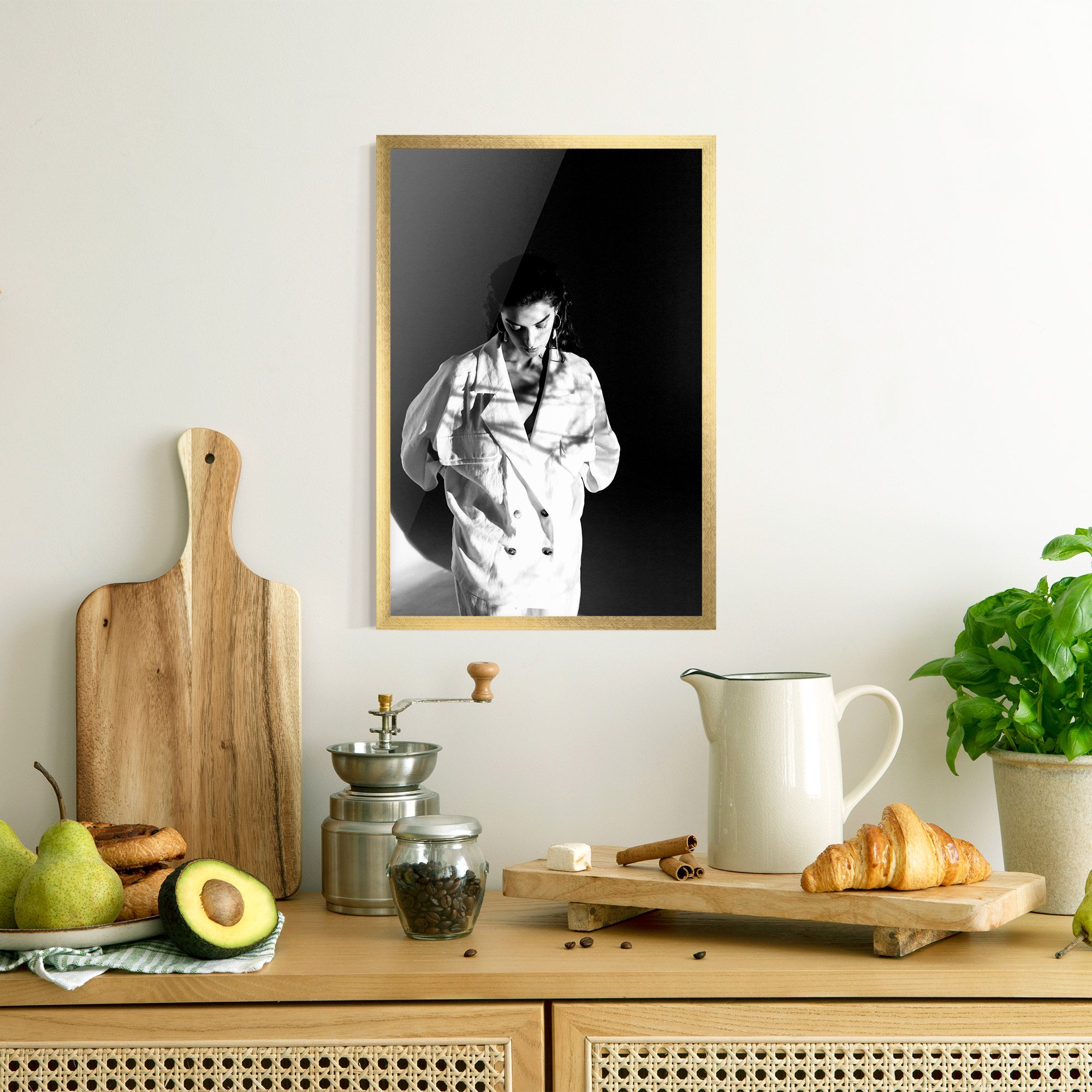 Woman Black Wall mockup 8