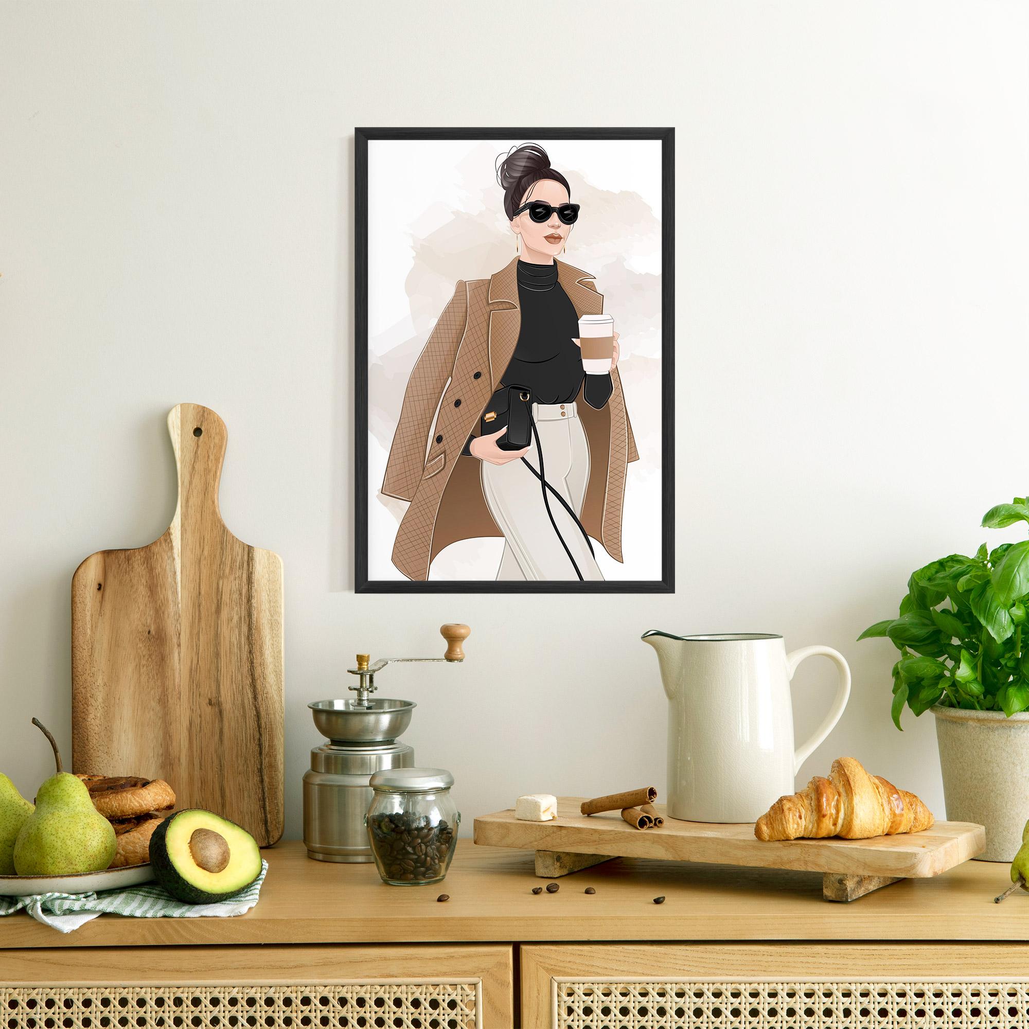 Рамкиран постер Modern Coffee Outfit mockup 8
