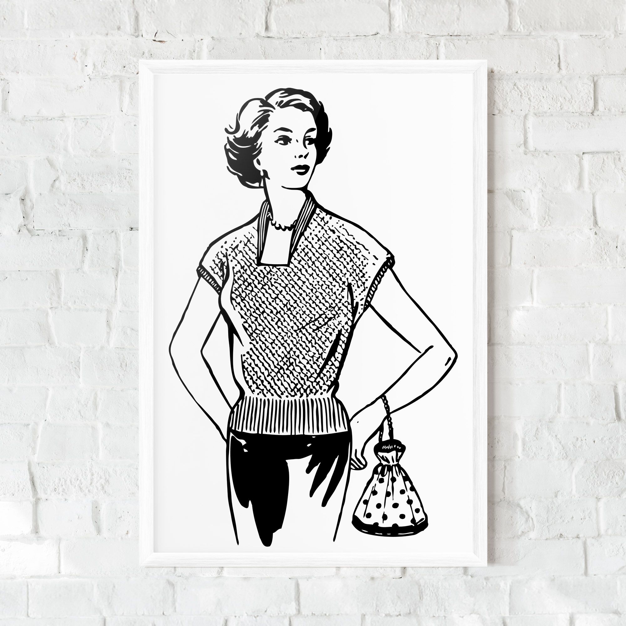 Vintage Girl Line mockup 0