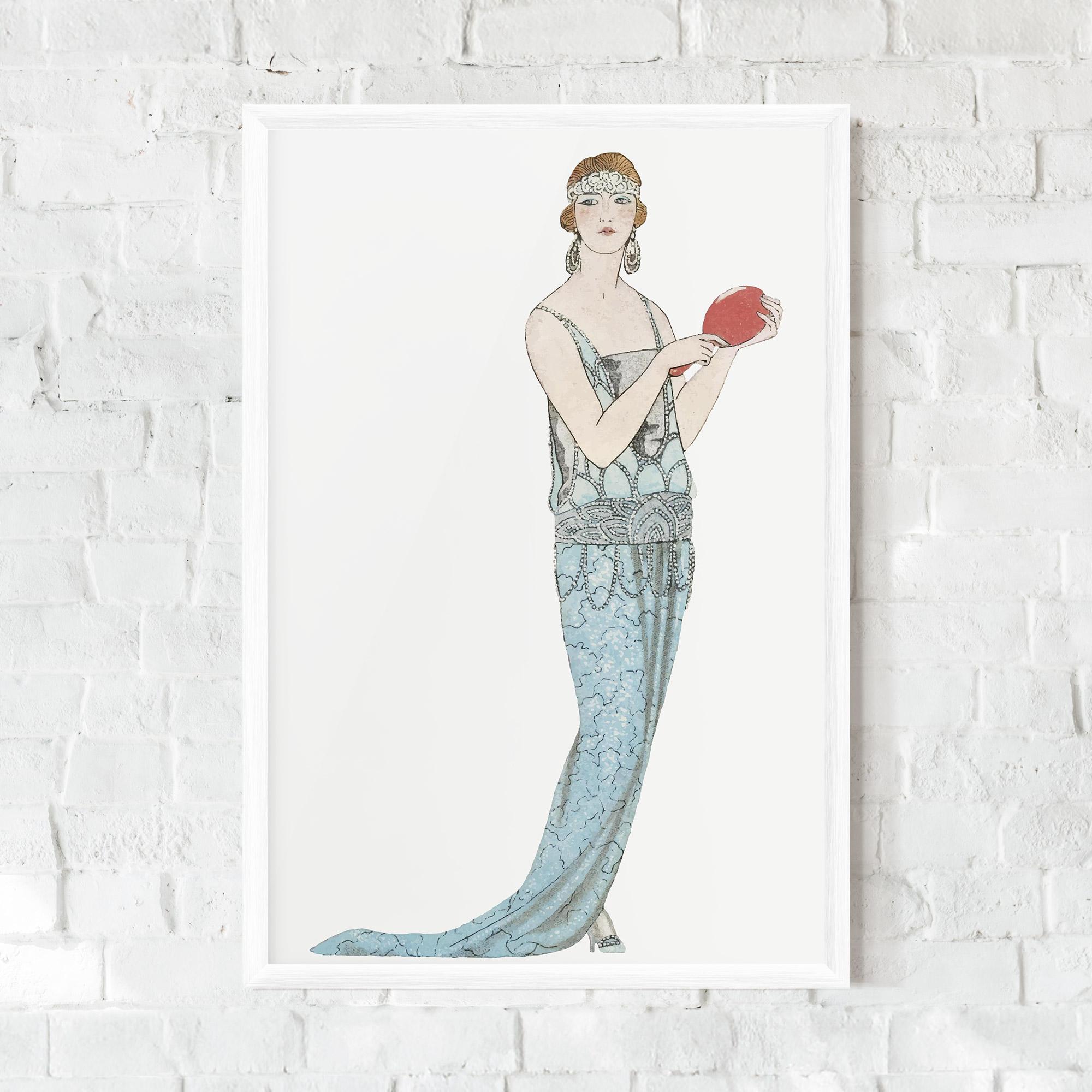 Рамкиран постер Vintage Old Drawing mockup 0