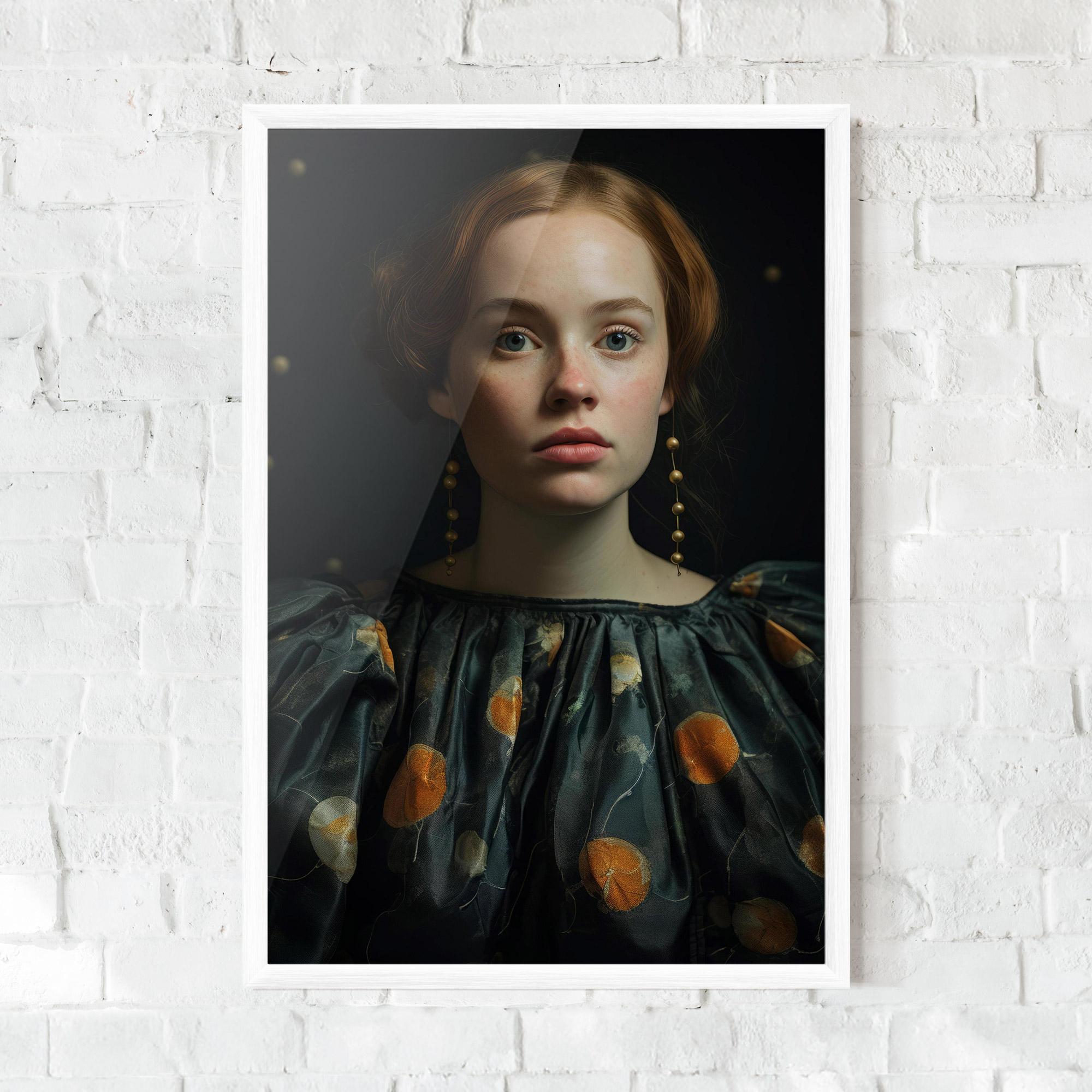 Рамкиран постер Vintage Red Hair mockup 0