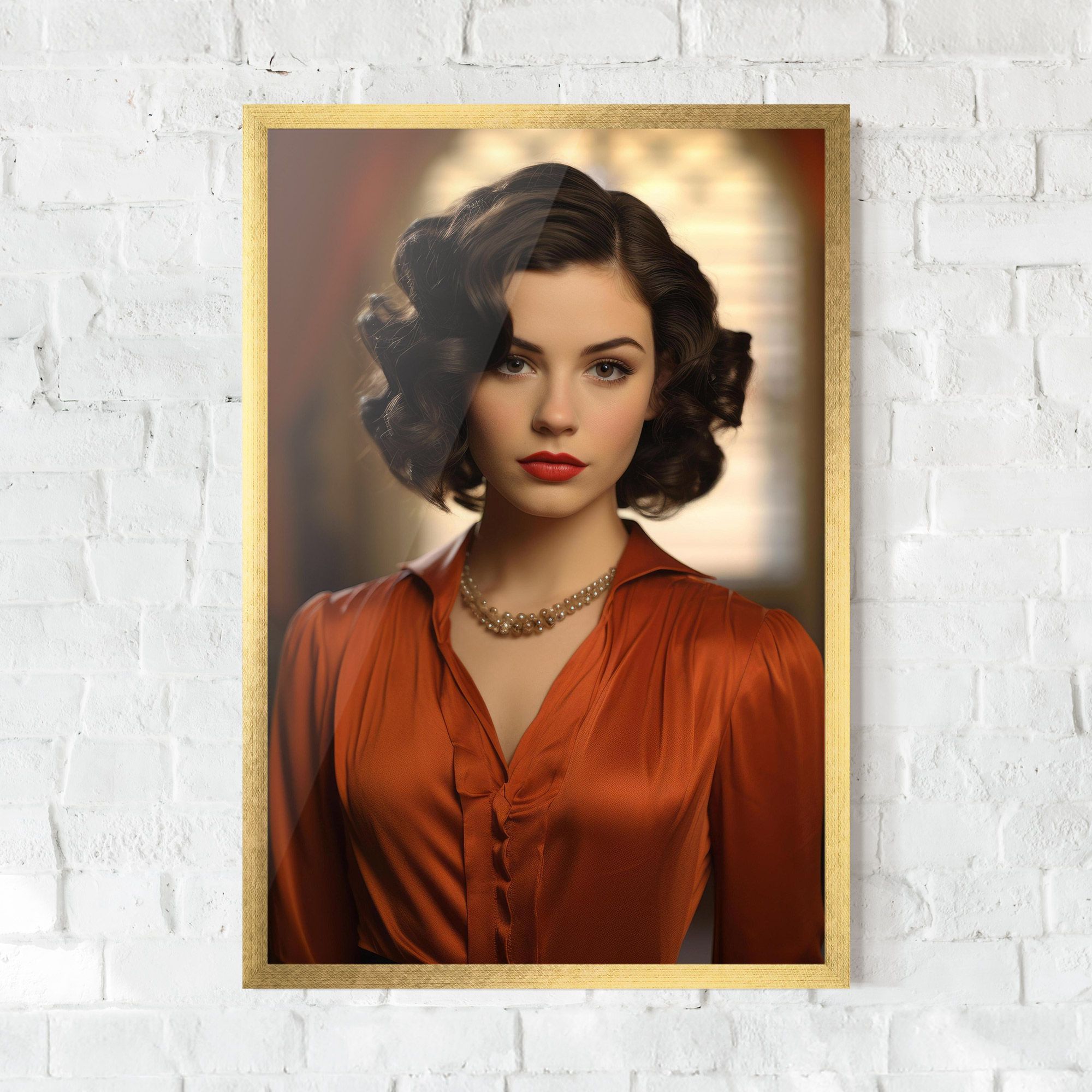 Strong Orange Blouse mockup 0