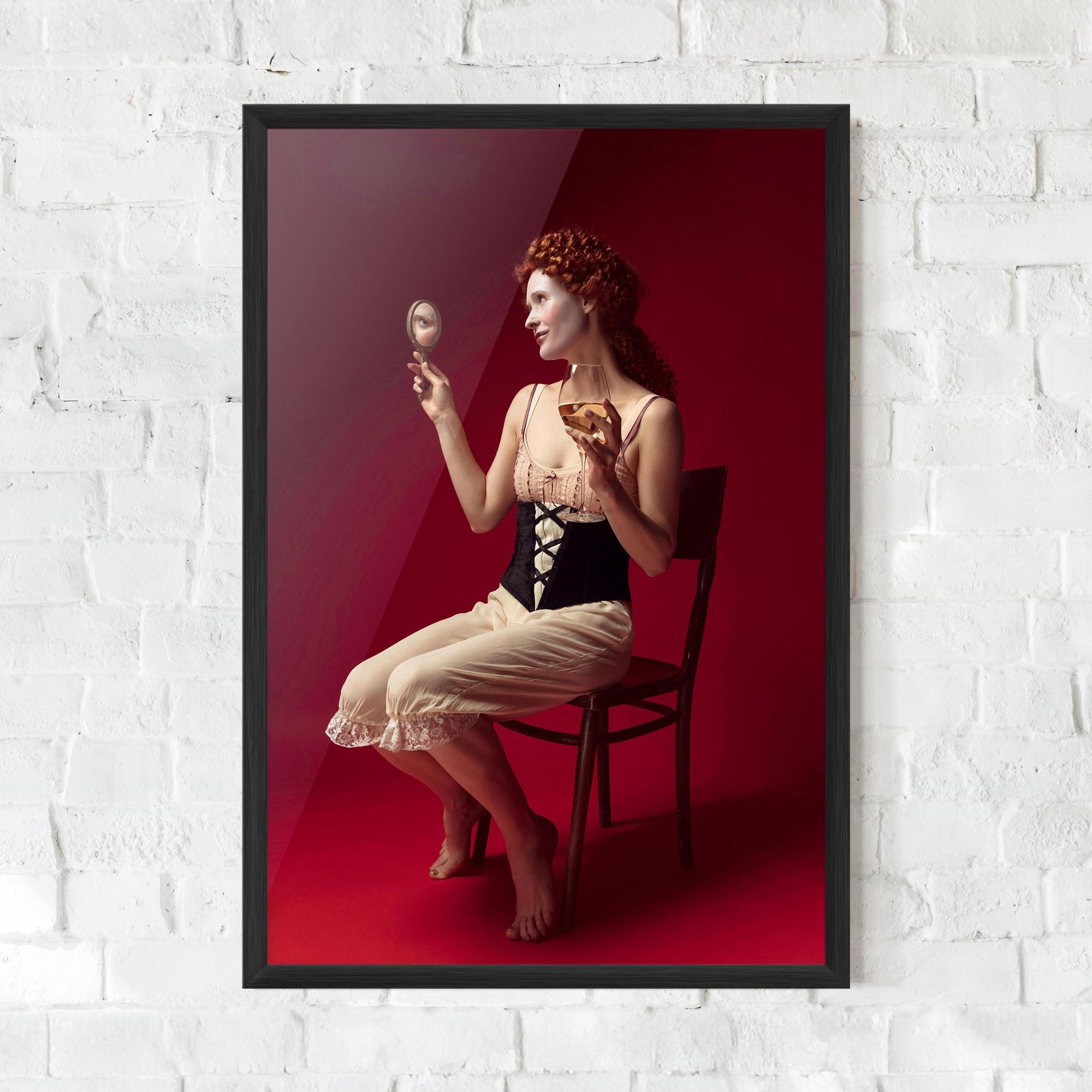 Рамкиран постер Medieval Redhead Woman mockup 0