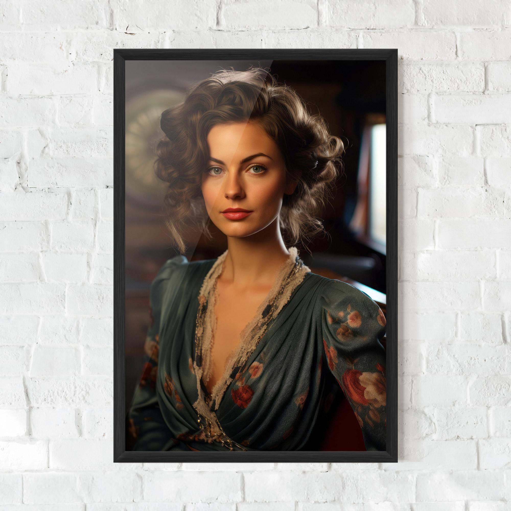 Рамкиран постер Pink Flowers Dress mockup 0