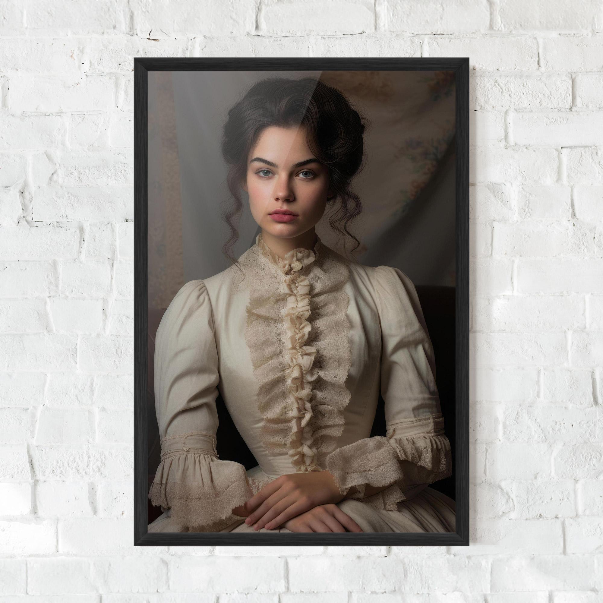 Рамкиран постер Pretty Vintage Dress mockup 0