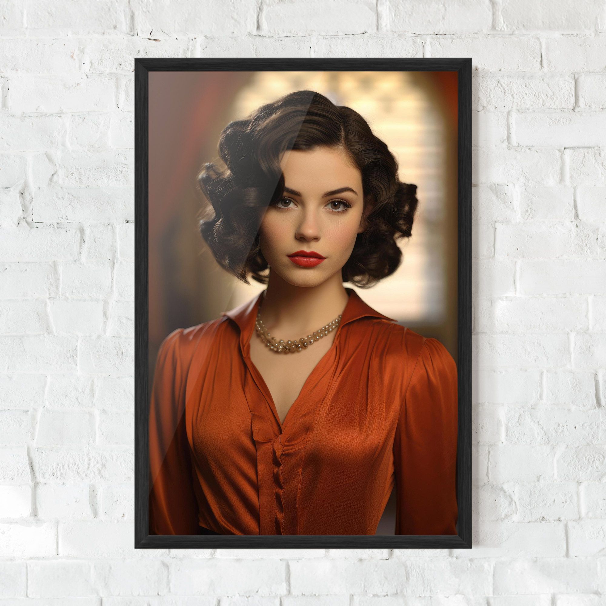 Strong Orange Blouse mockup 0