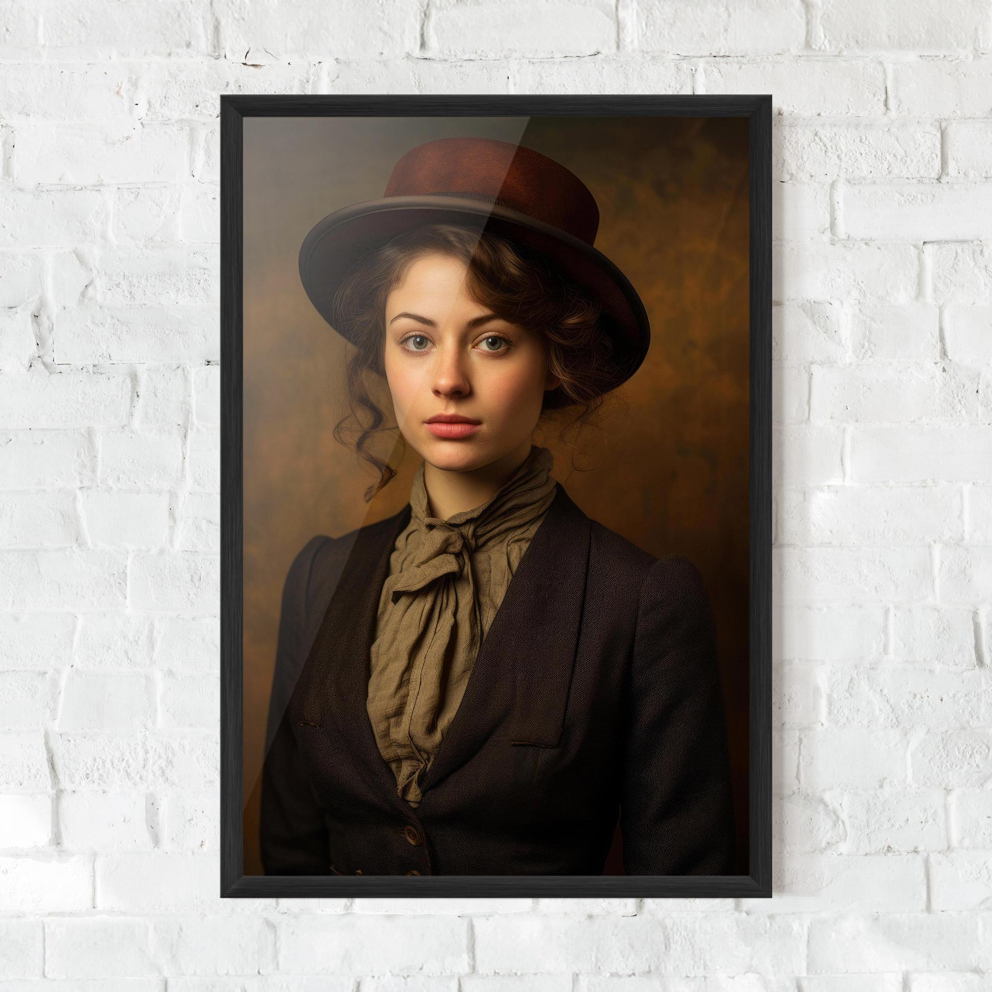 Рамкиран постер Vintage Brown Hat mockup 0