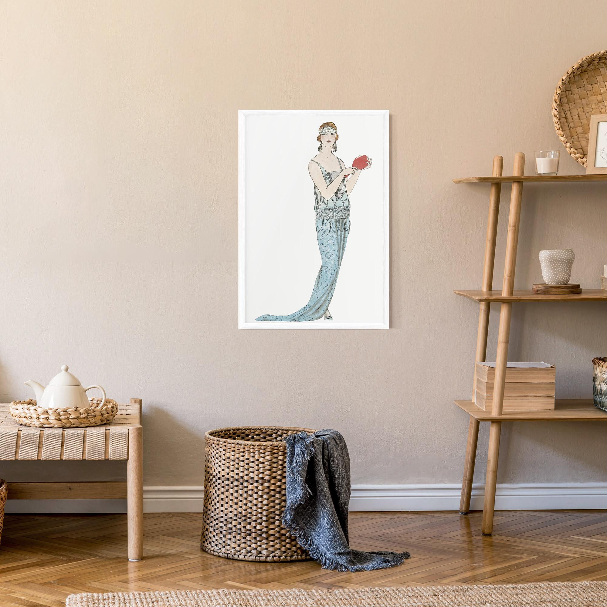 Рамкиран постер Vintage Old Drawing mockup 9