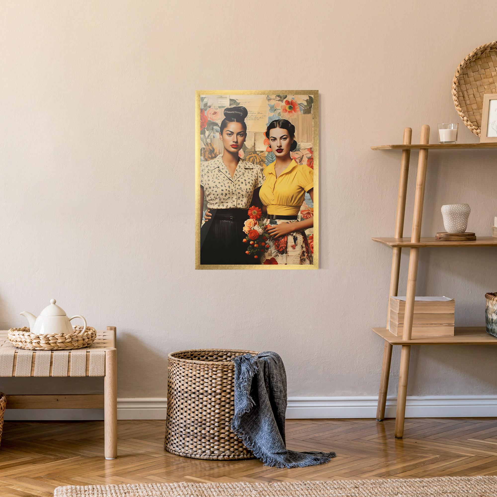 Рамкиран постер Friendship Vintage Power mockup 9