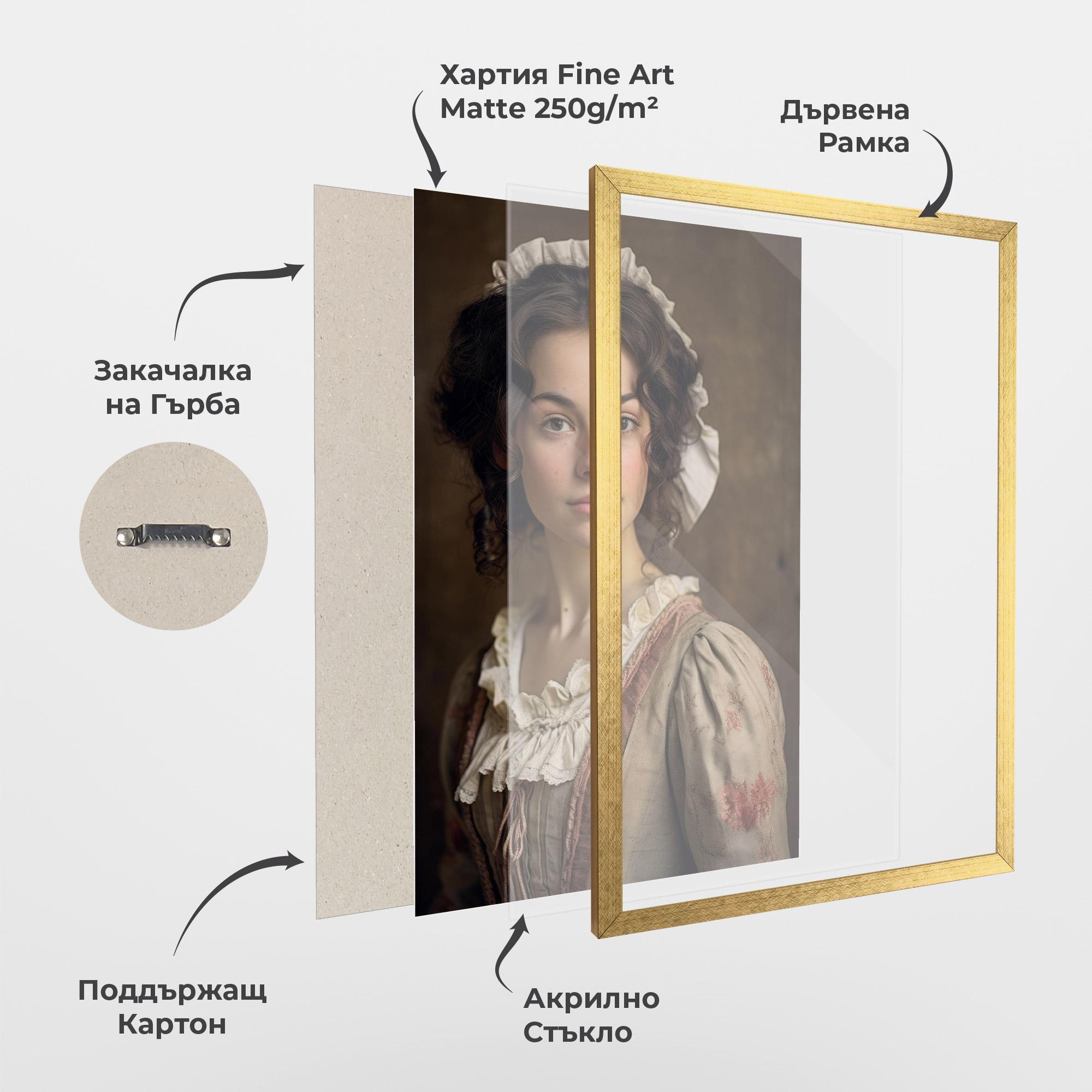 Рамкиран постер Light Green Dress mockup 1