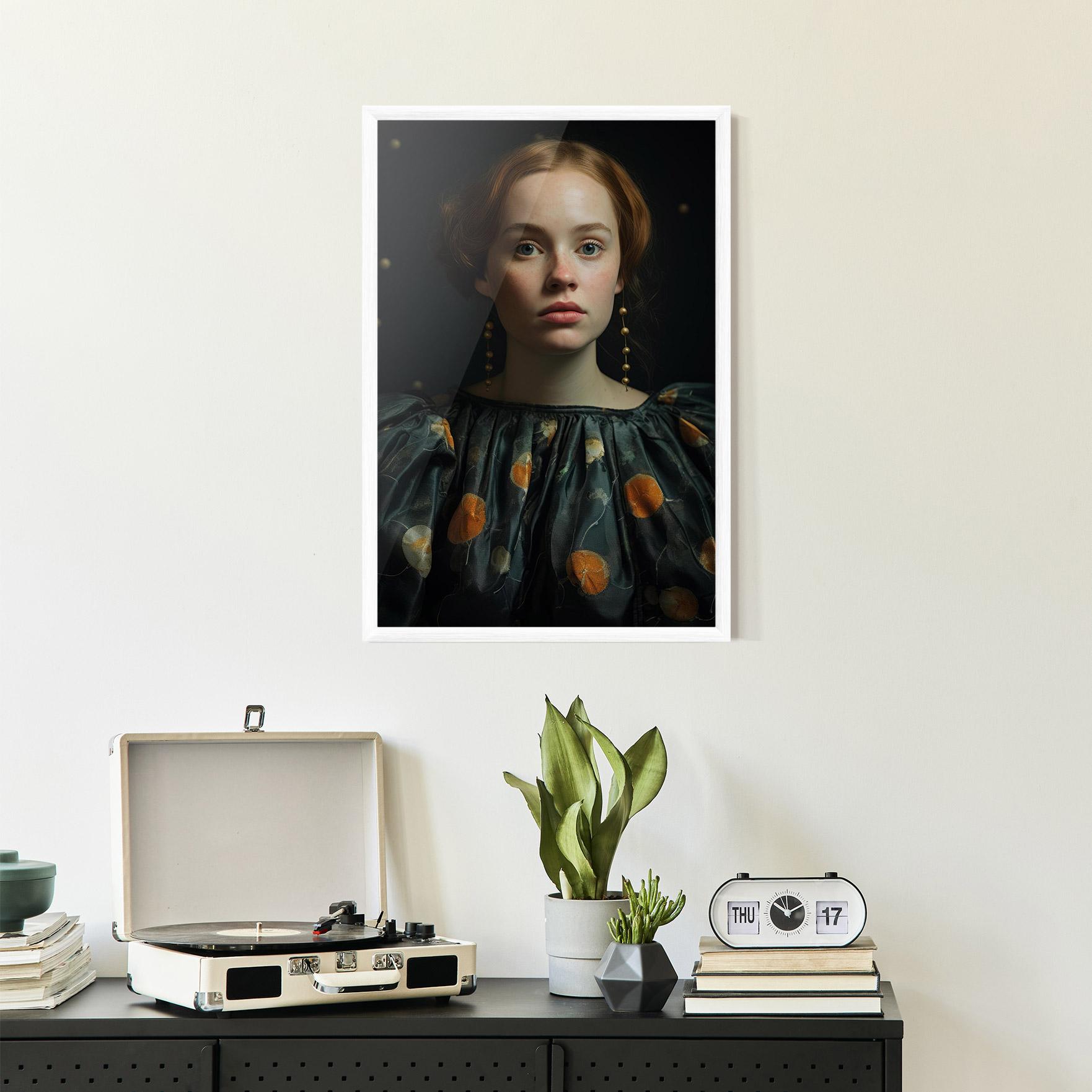 Рамкиран постер Vintage Red Hair mockup 2