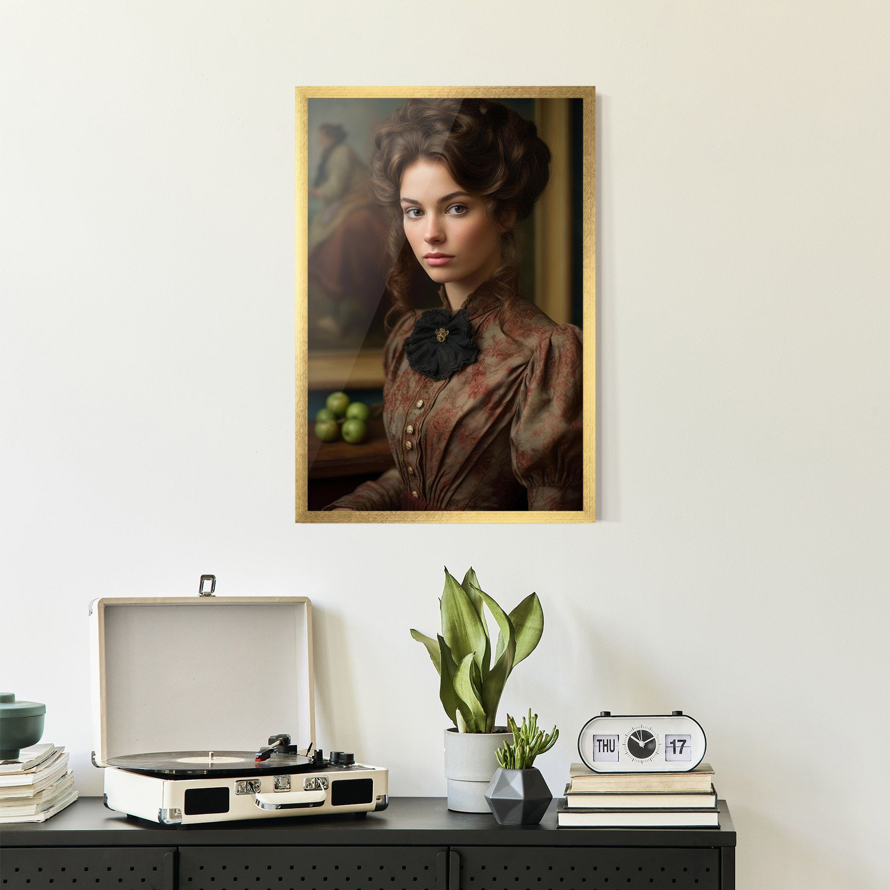 Green Vintage Apple mockup 2