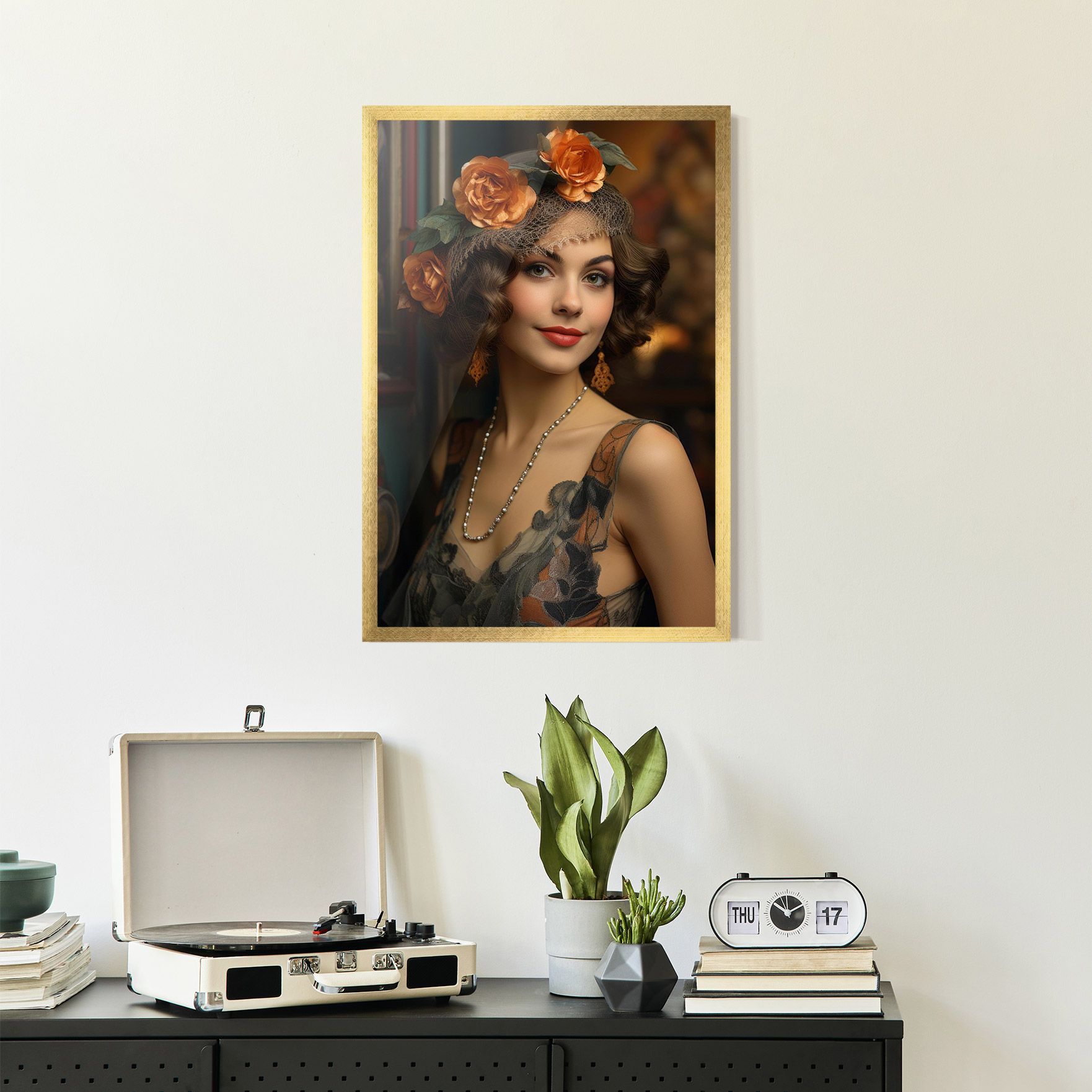 Orange Vintage Roses mockup 2