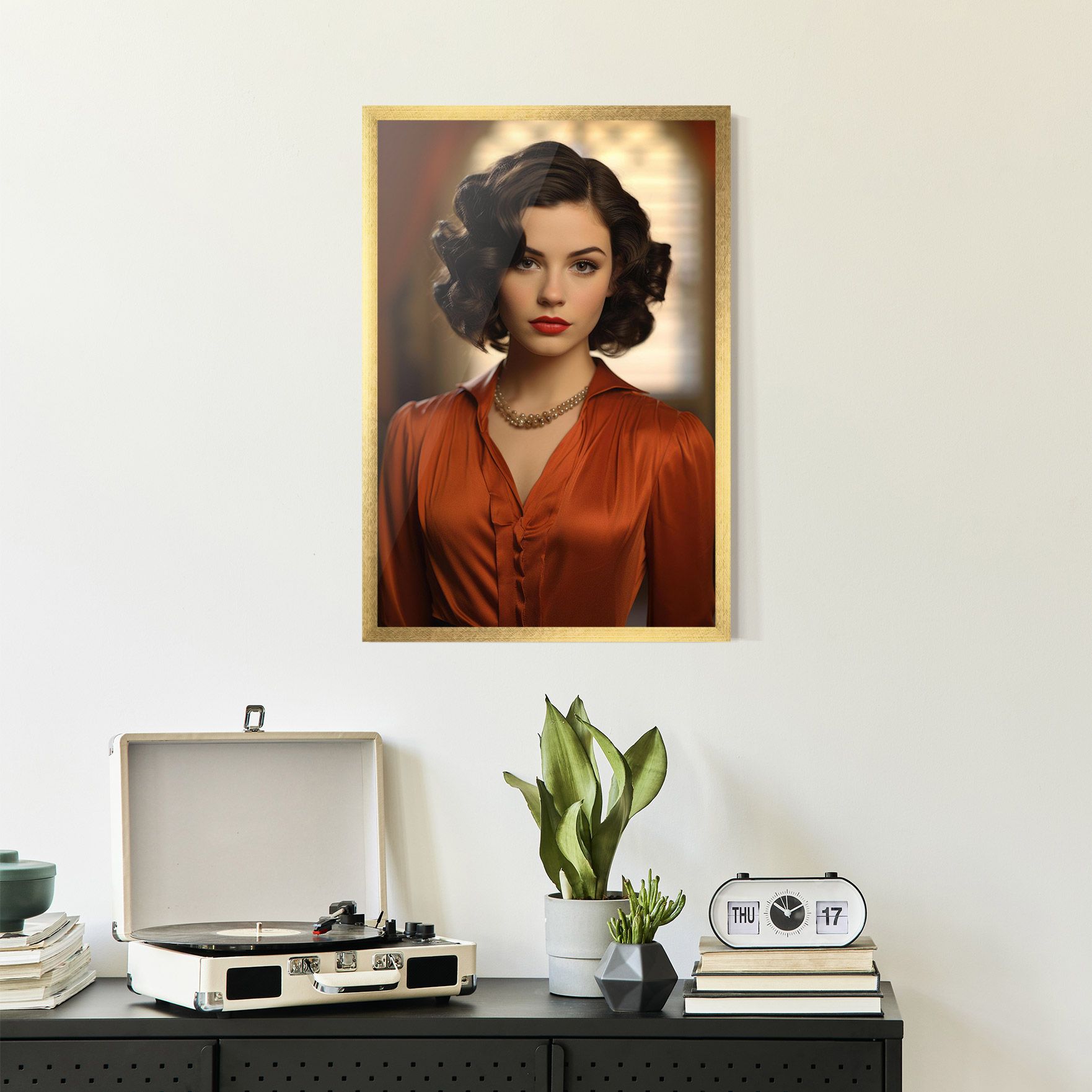 Strong Orange Blouse mockup 2