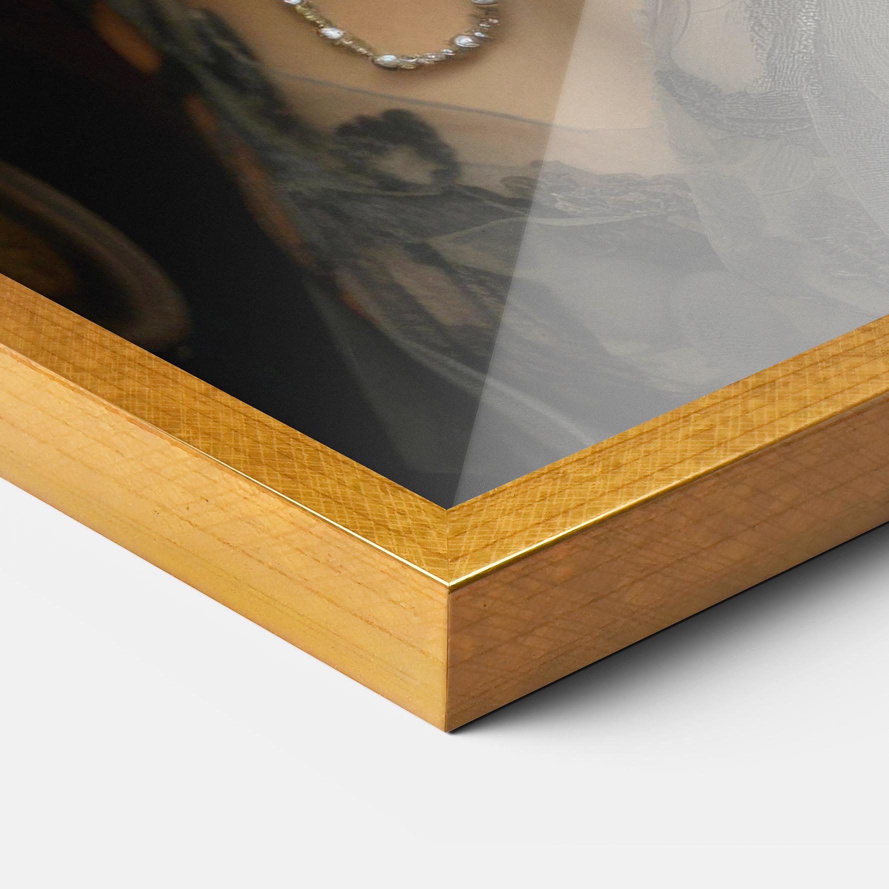 Рамкиран постер Orange Vintage Roses mockup 3