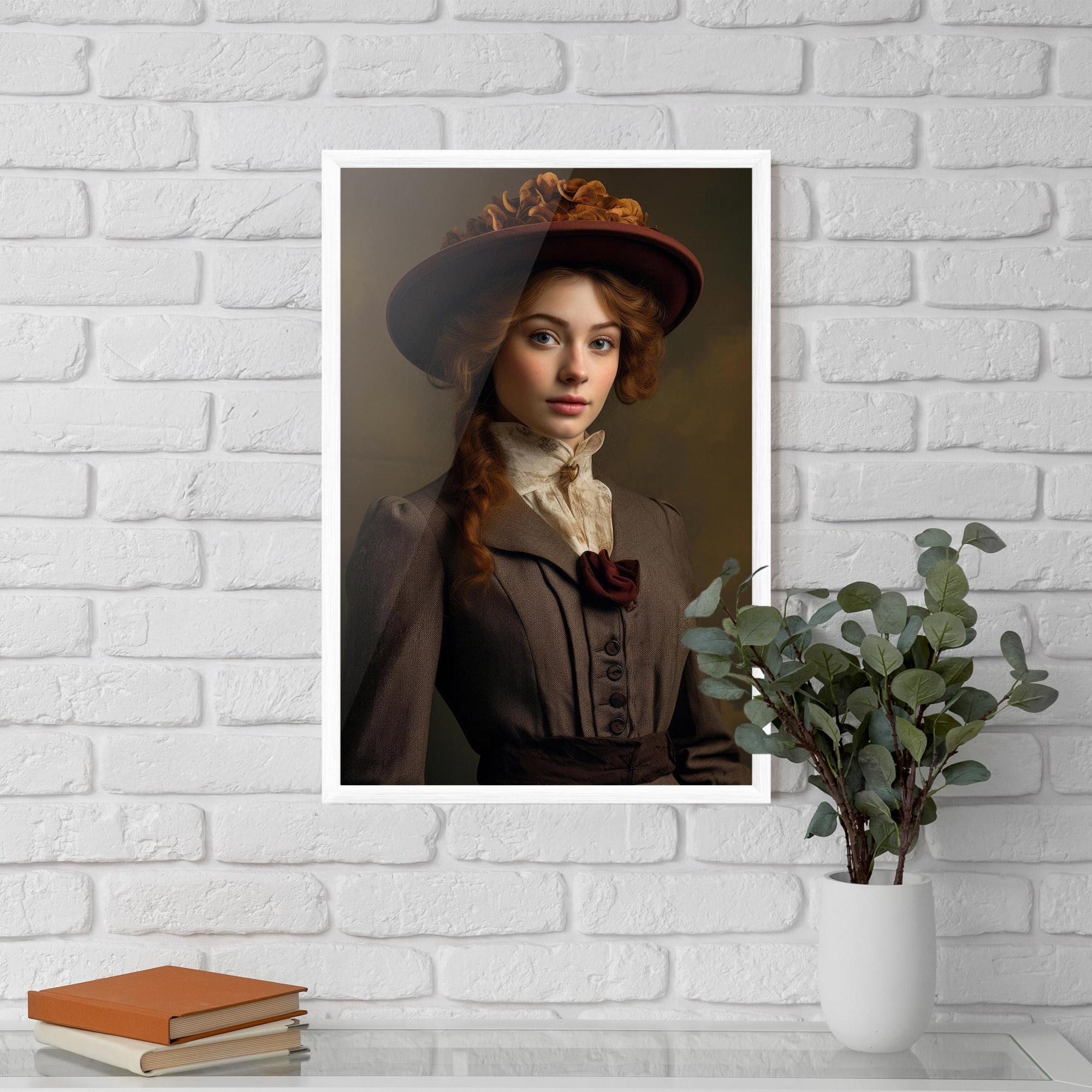 Рамкиран постер Red Orange Hat mockup 5