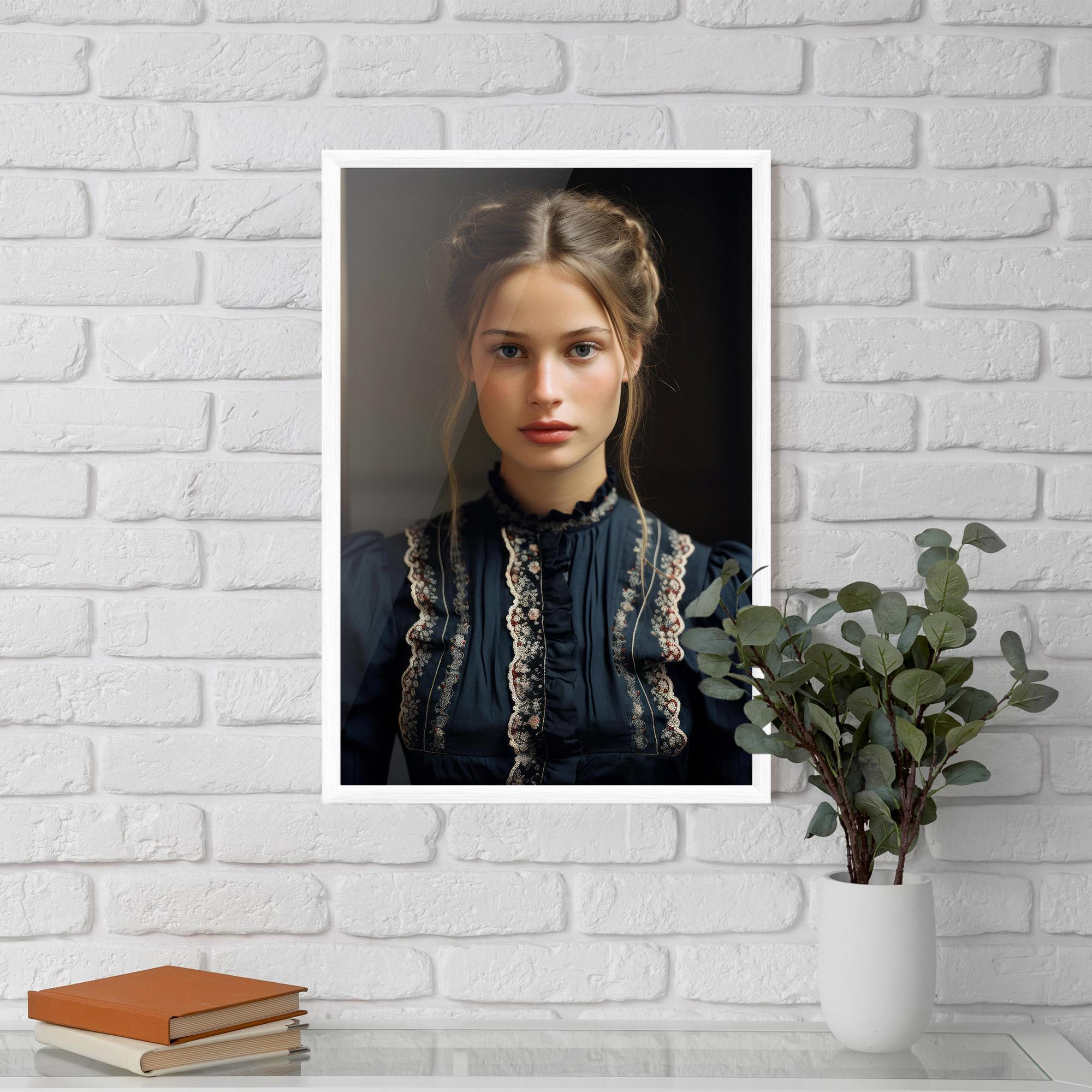 Рамкиран постер Vintage Blue Eyes mockup 5