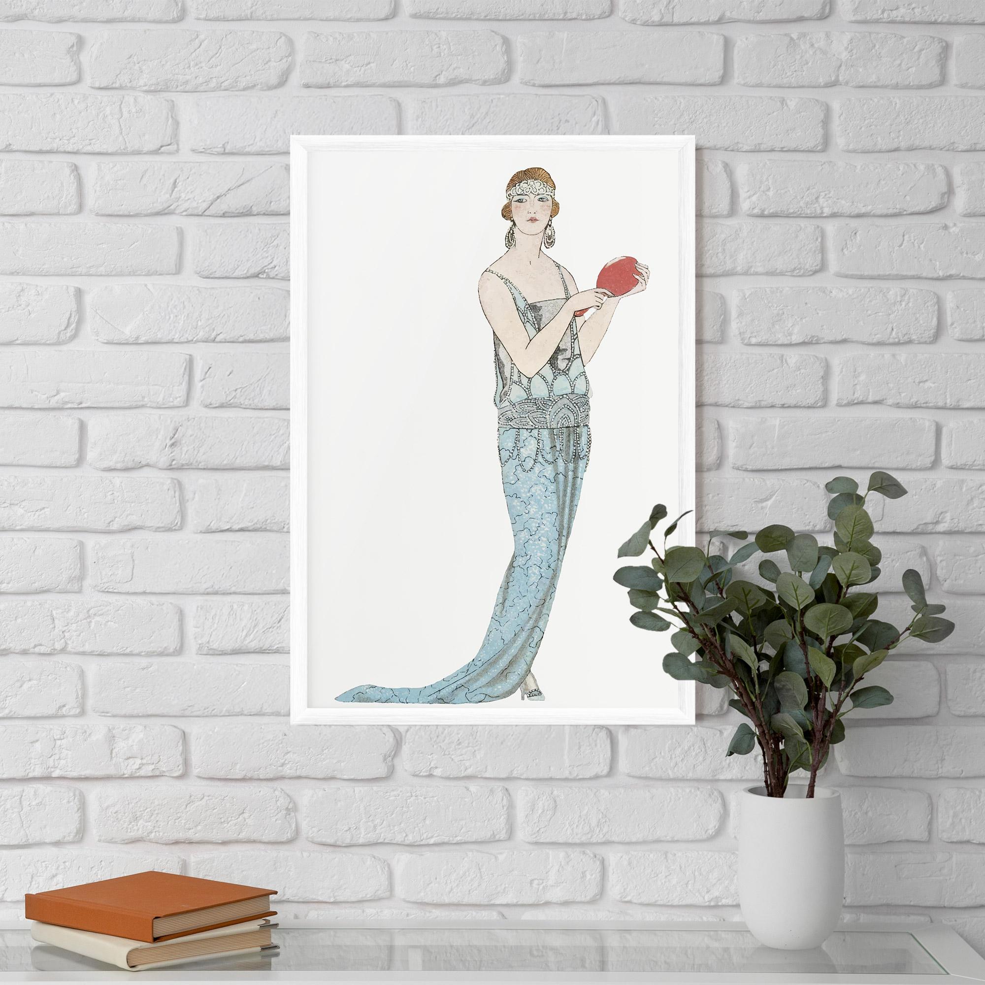 Рамкиран постер Vintage Old Drawing mockup 5