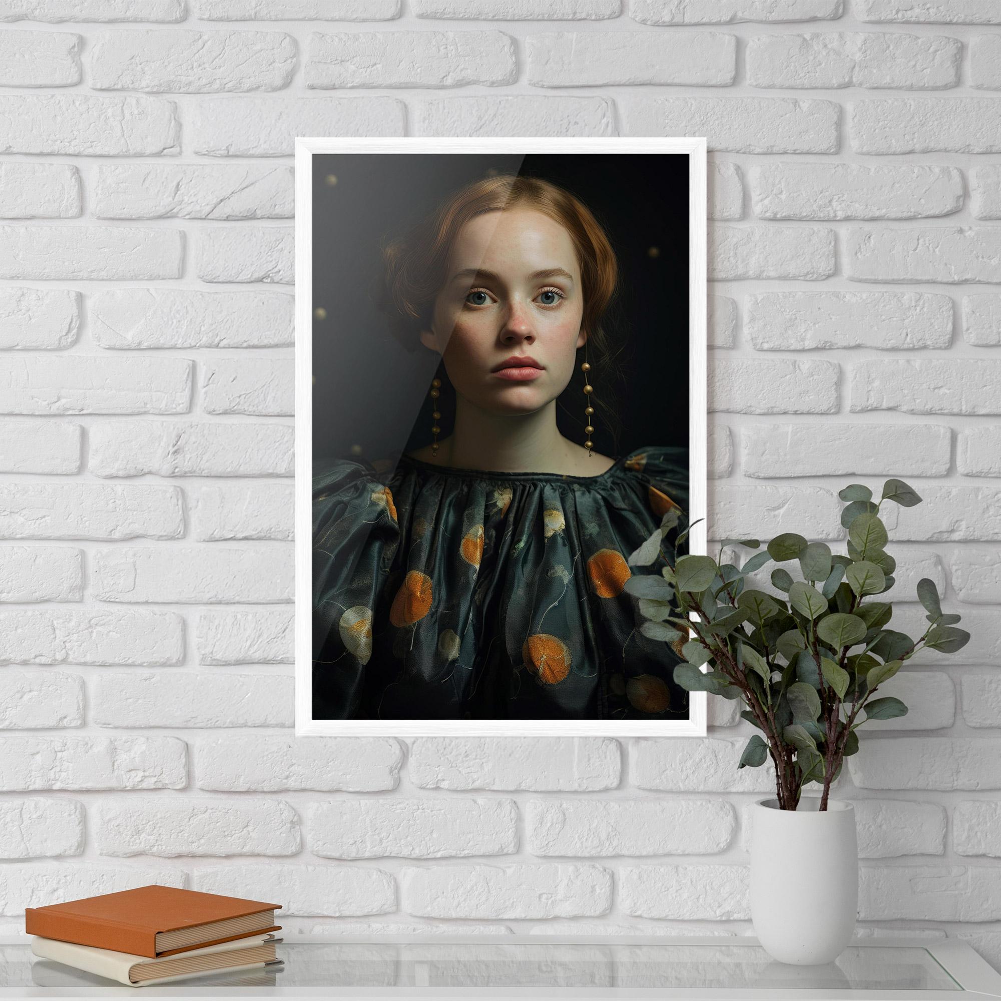 Рамкиран постер Vintage Red Hair mockup 5