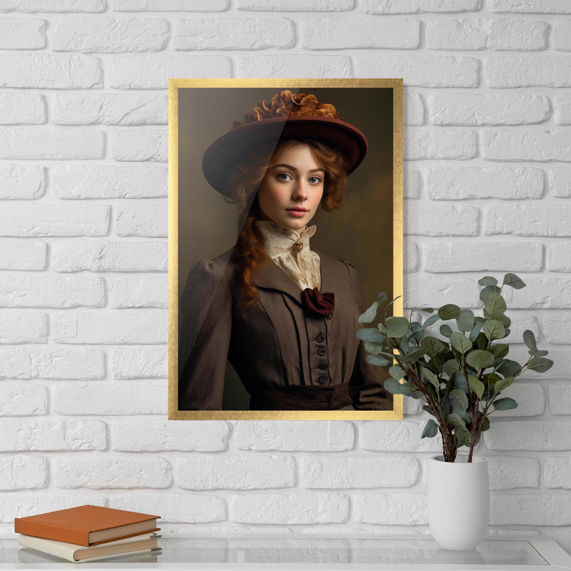 Рамкиран постер Red Orange Hat mockup 5