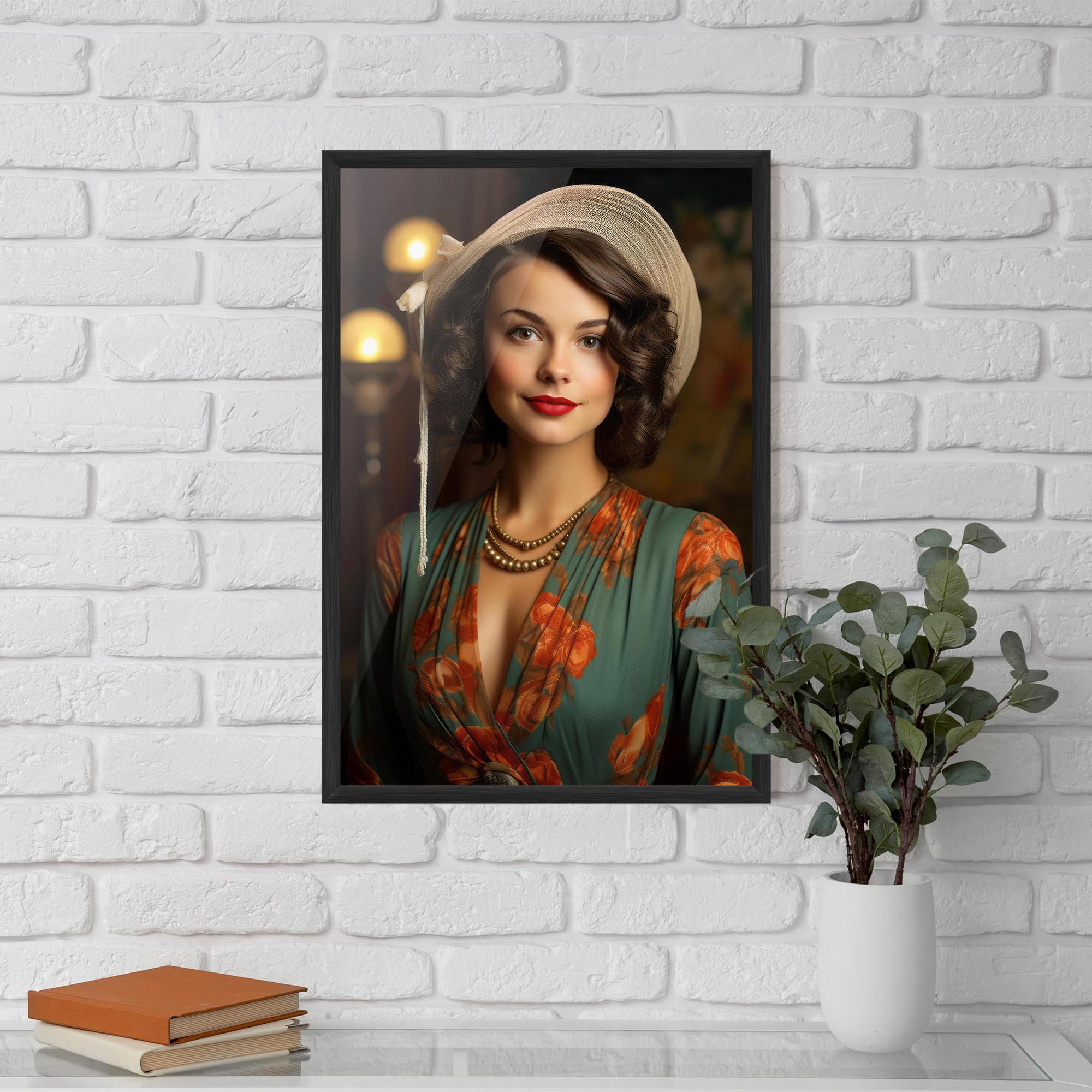 Рамкиран постер Green Orange Blouse mockup 5