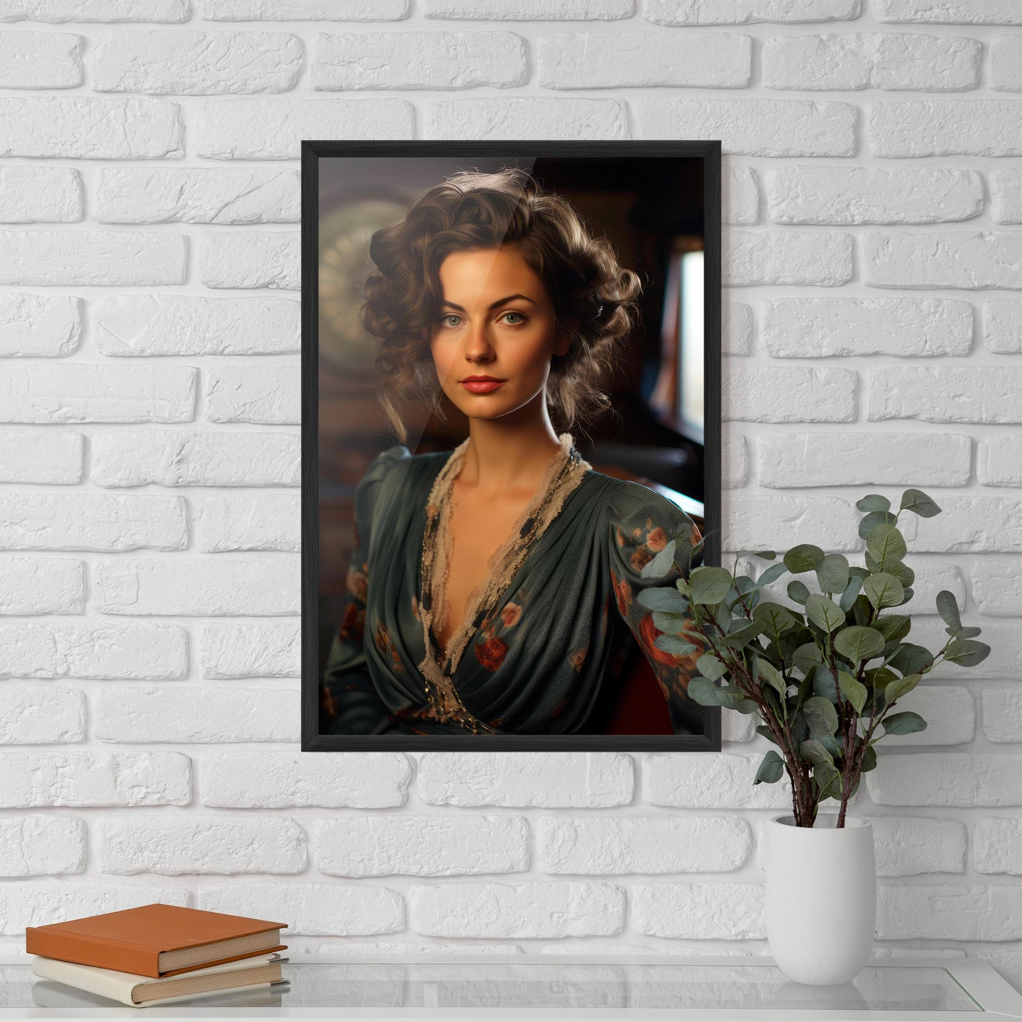 Рамкиран постер Pink Flowers Dress mockup 5