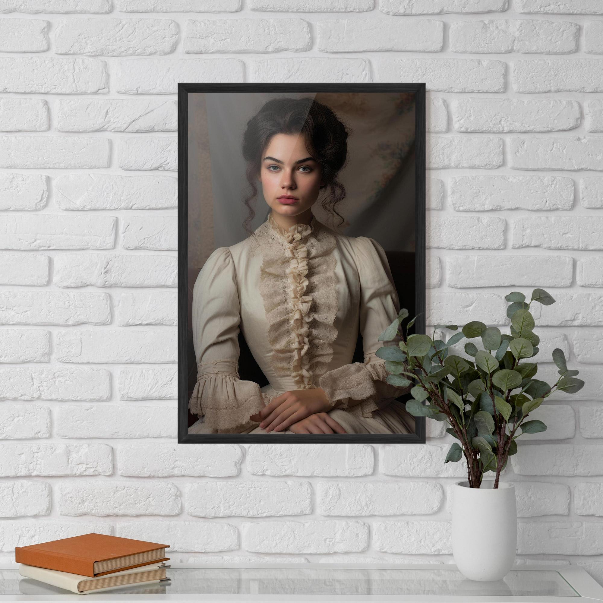 Рамкиран постер Pretty Vintage Dress mockup 5