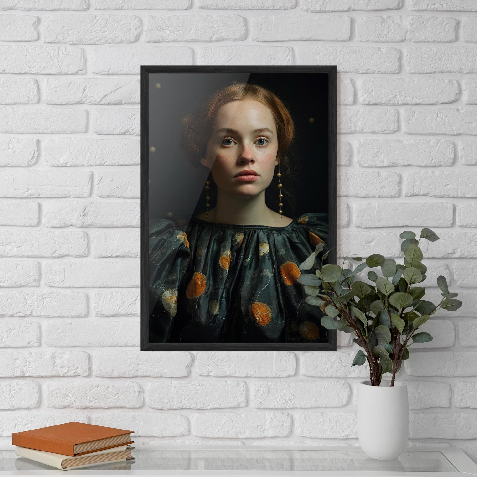 Рамкиран постер Vintage Red Hair mockup 5