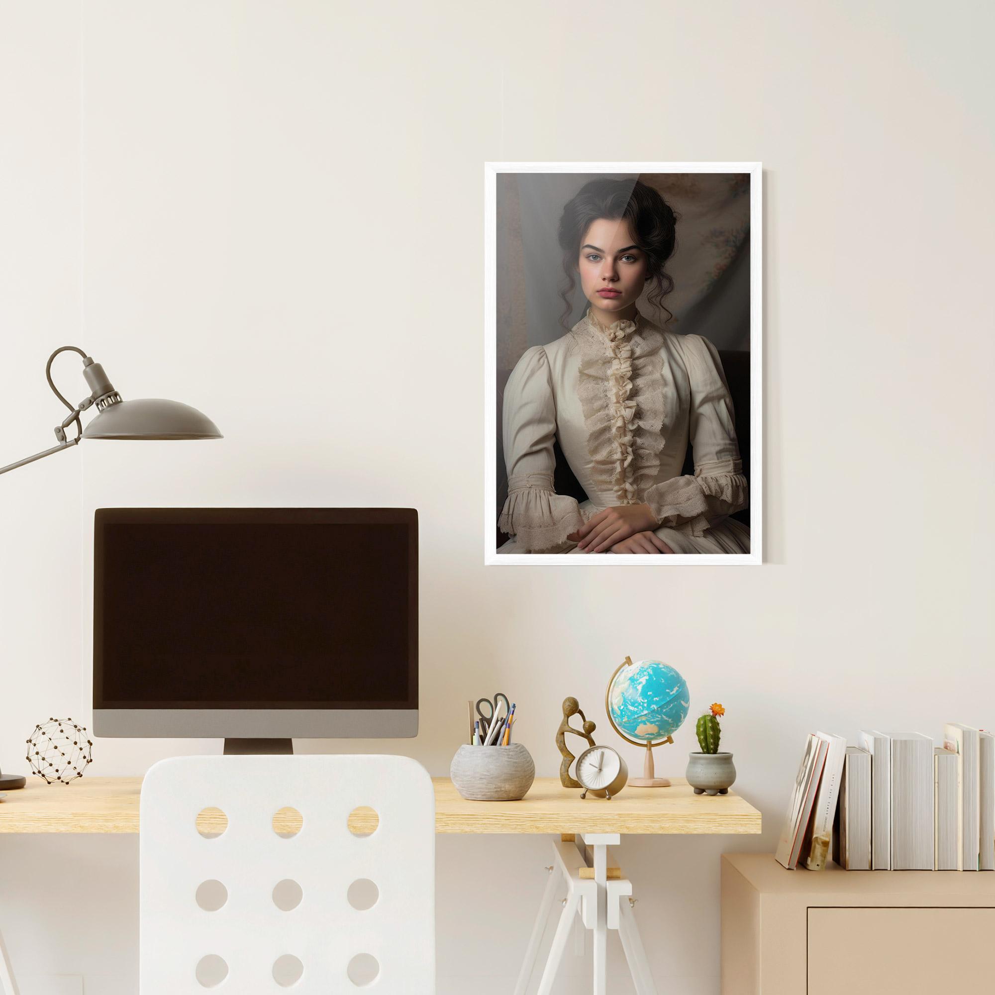 Рамкиран постер Pretty Vintage Dress mockup 6