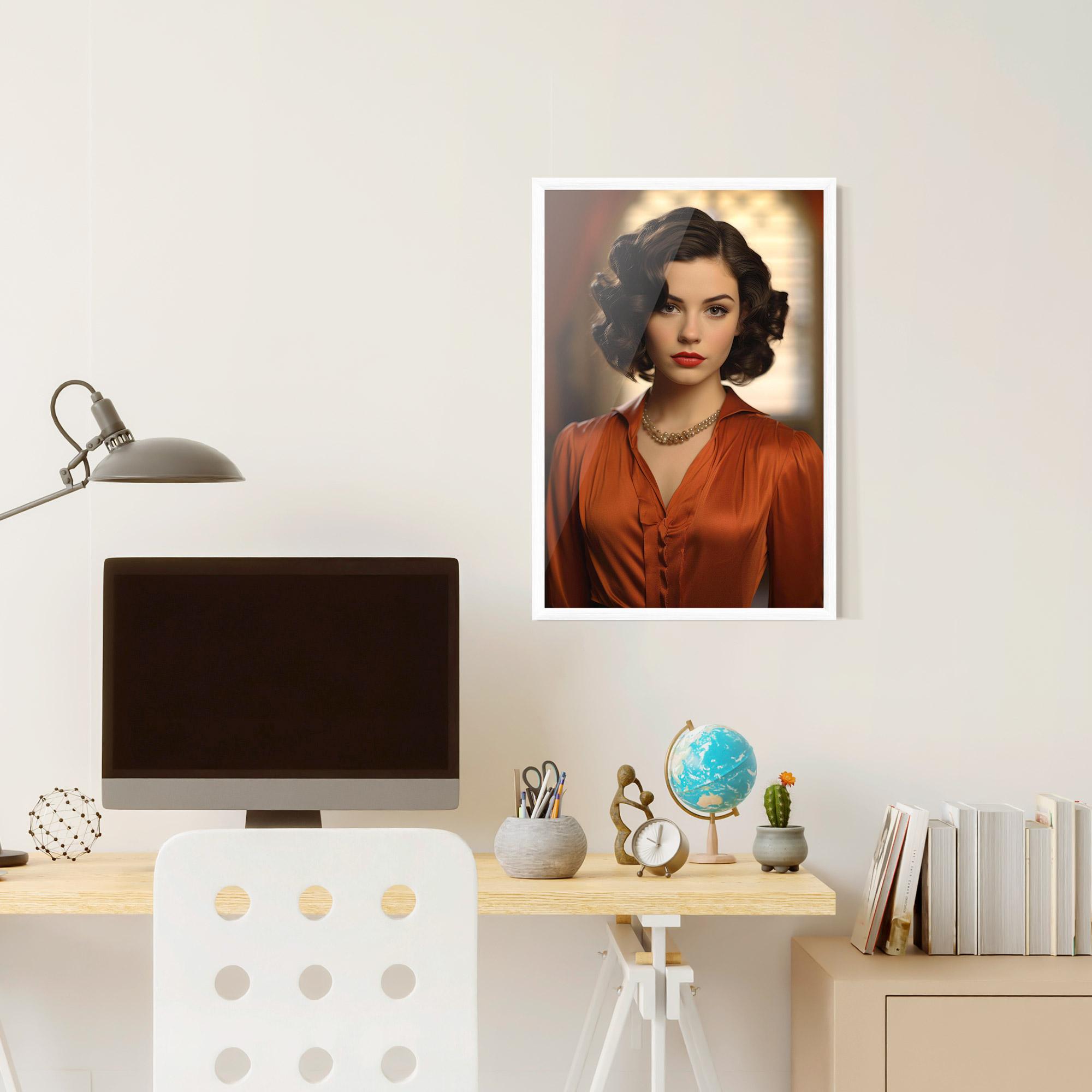 Рамкиран постер Strong Orange Blouse mockup 6