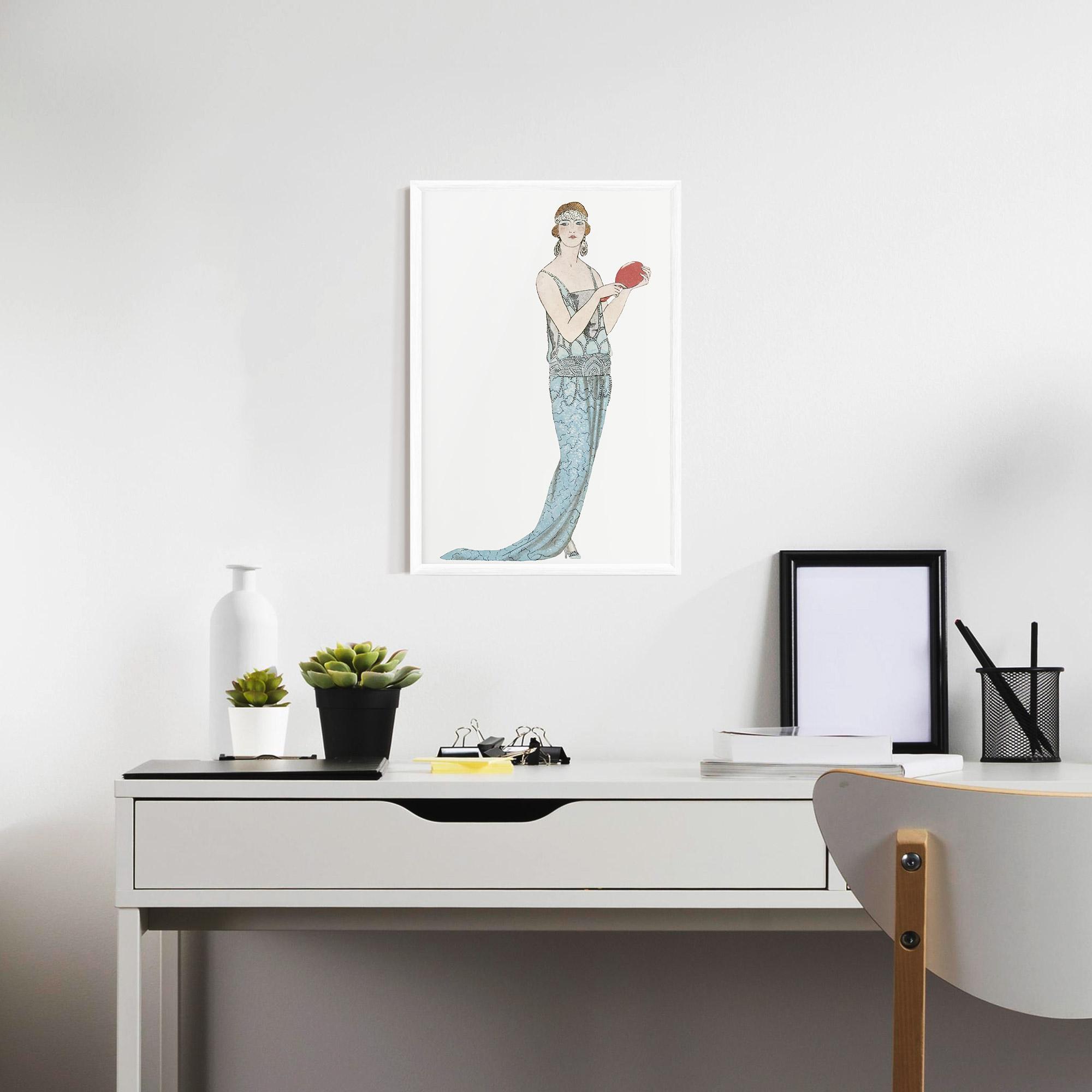 Рамкиран постер Vintage Old Drawing mockup 7