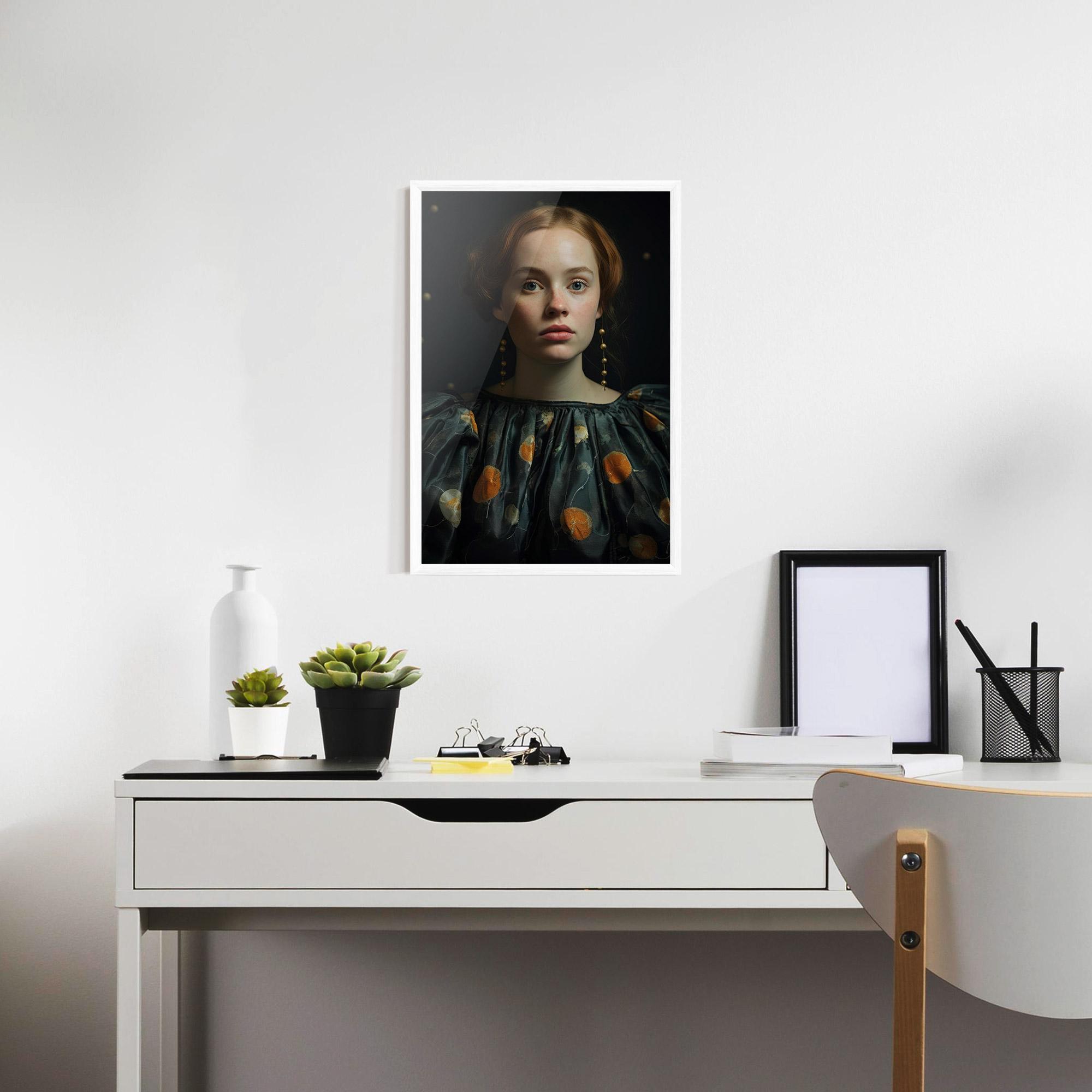 Рамкиран постер Vintage Red Hair mockup 7