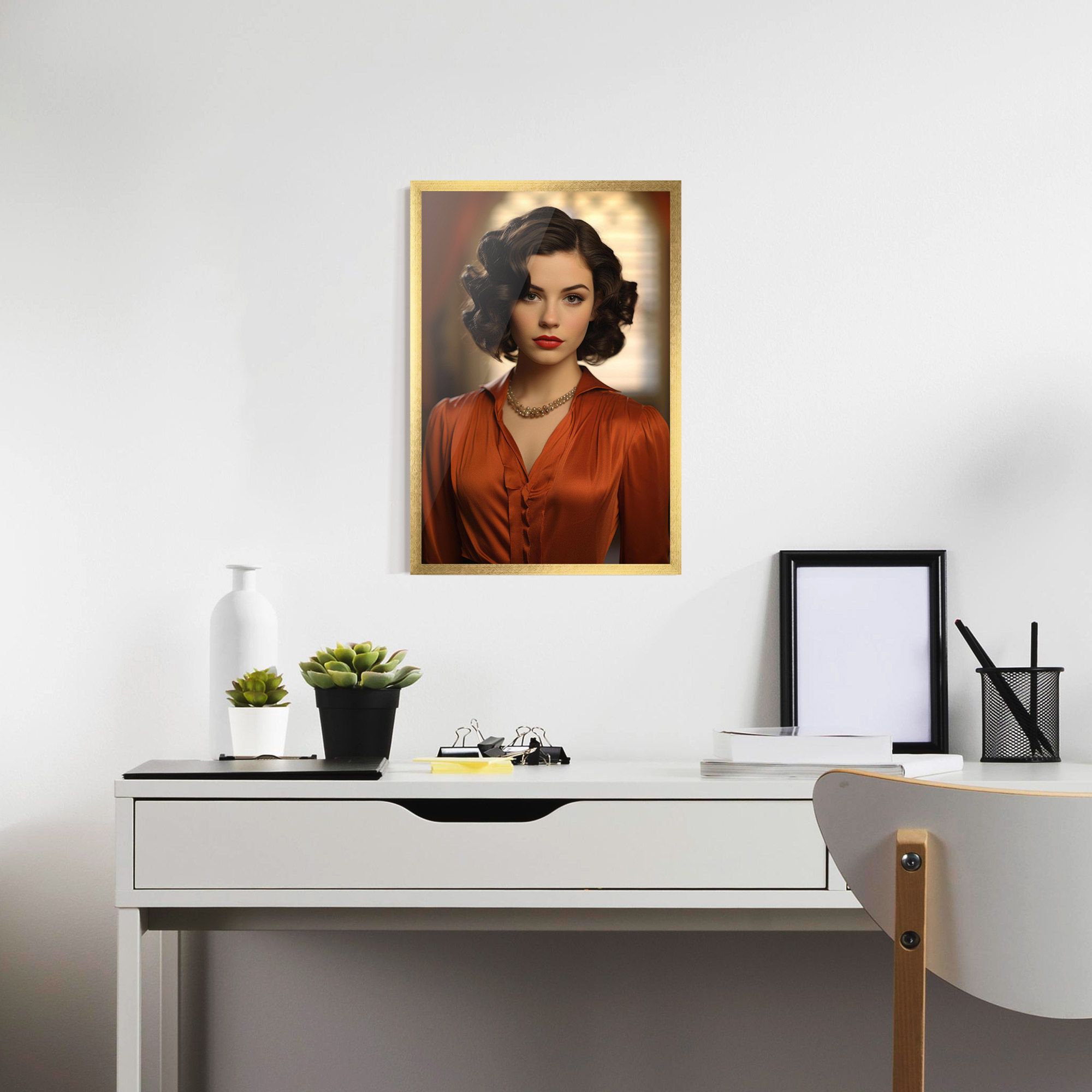 Strong Orange Blouse mockup 7