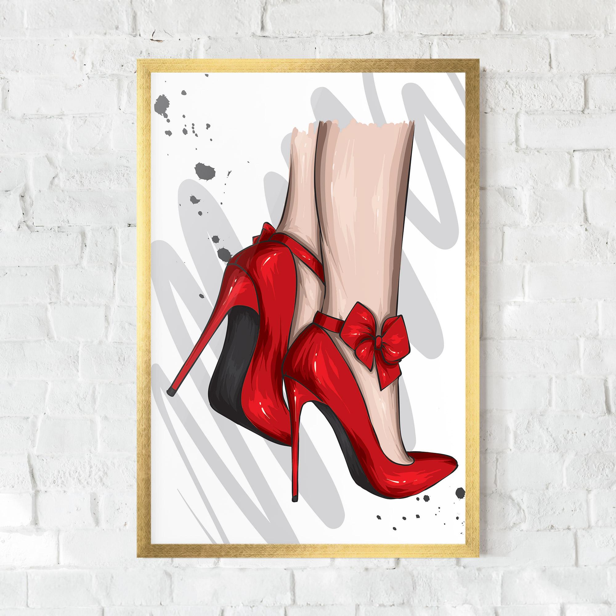 Рамкиран постер Red Bow Heels mockup 0
