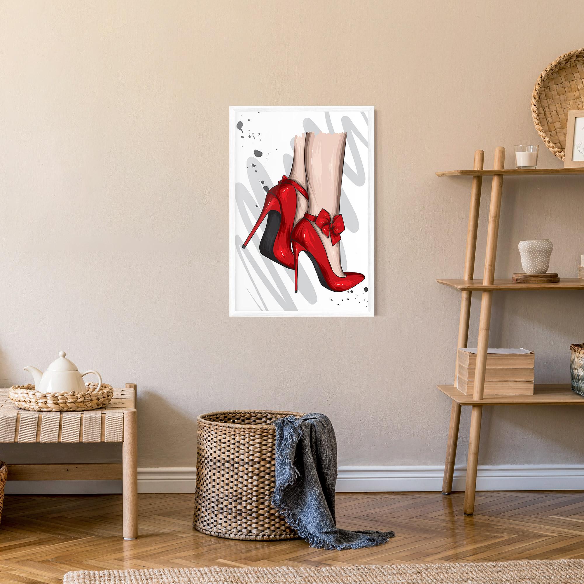 Рамкиран постер Red Bow Heels mockup 9