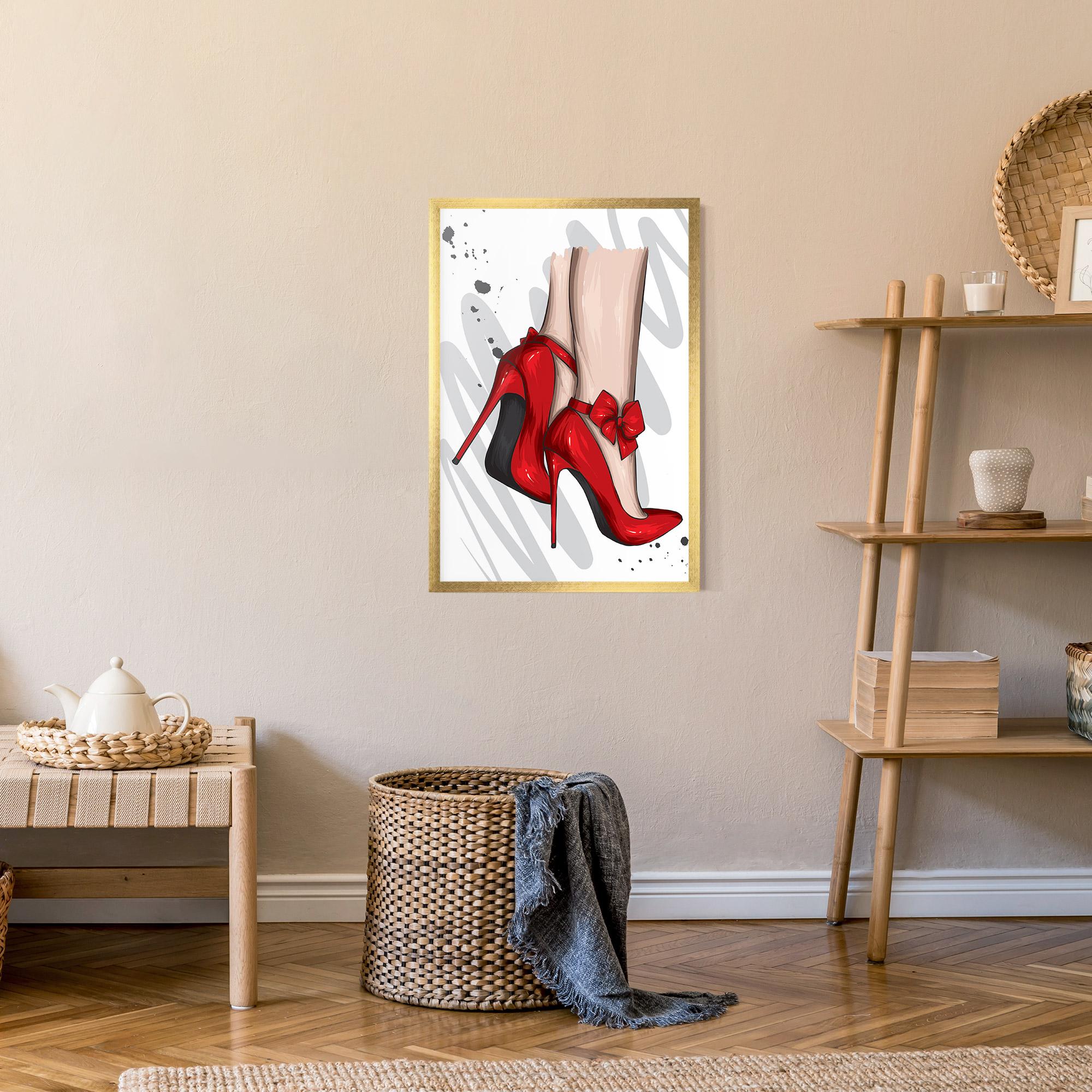Рамкиран постер Red Bow Heels mockup 9