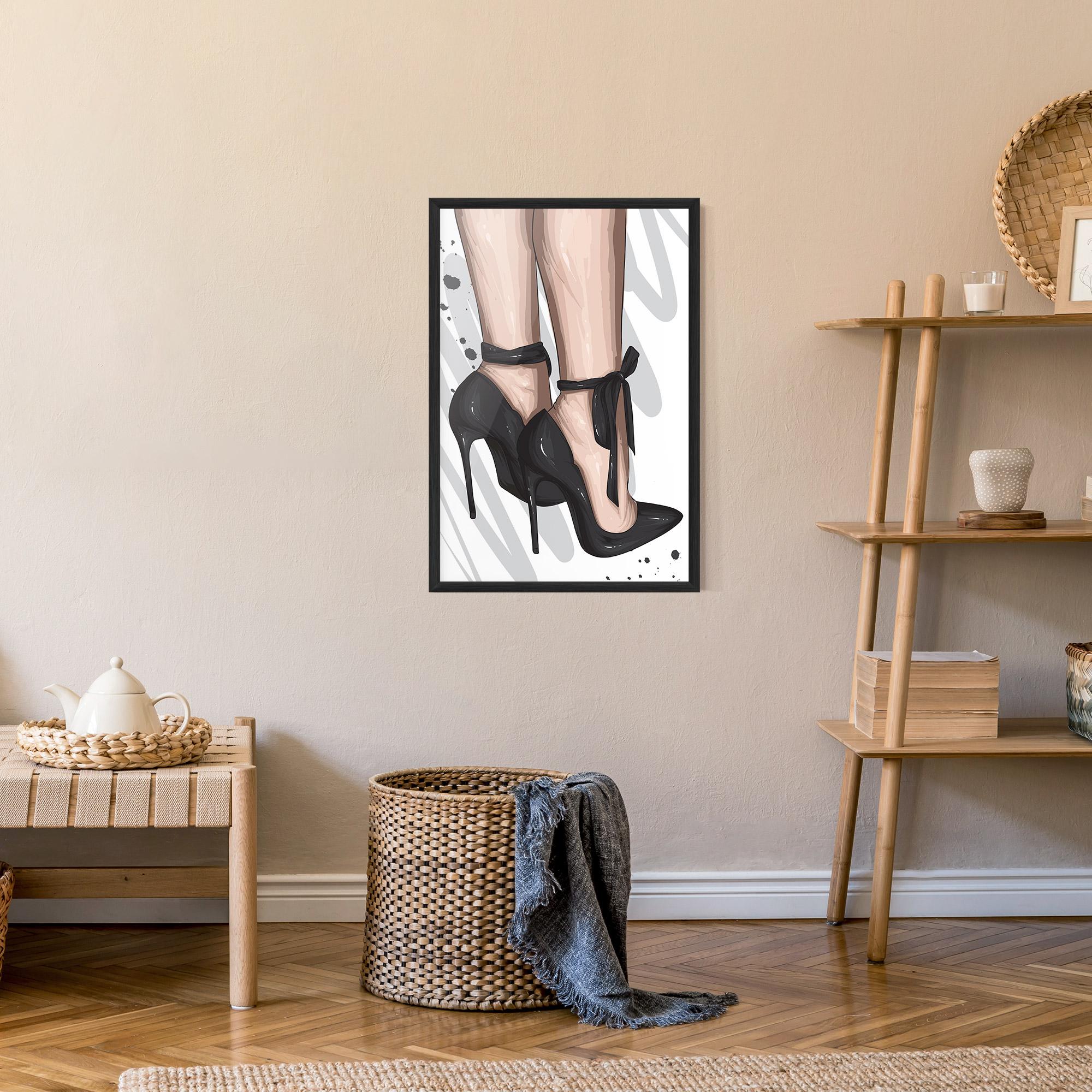 Рамкиран постер Black Woman Shoes mockup 9