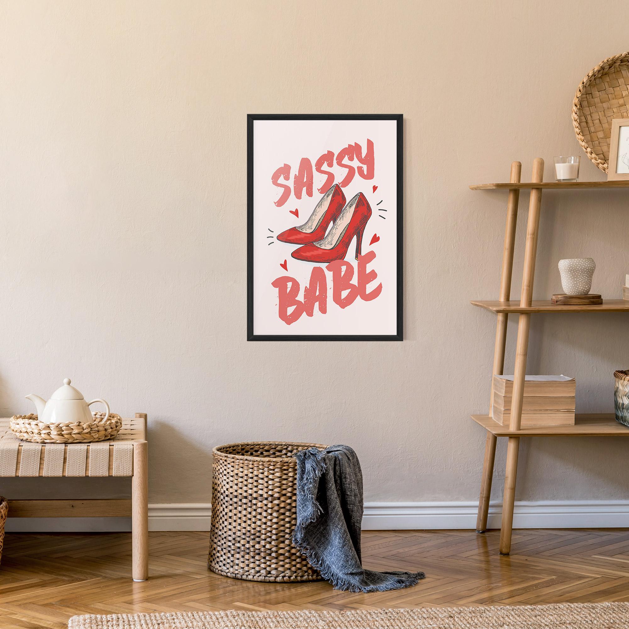 Рамкиран постер Sassy Babe mockup 9