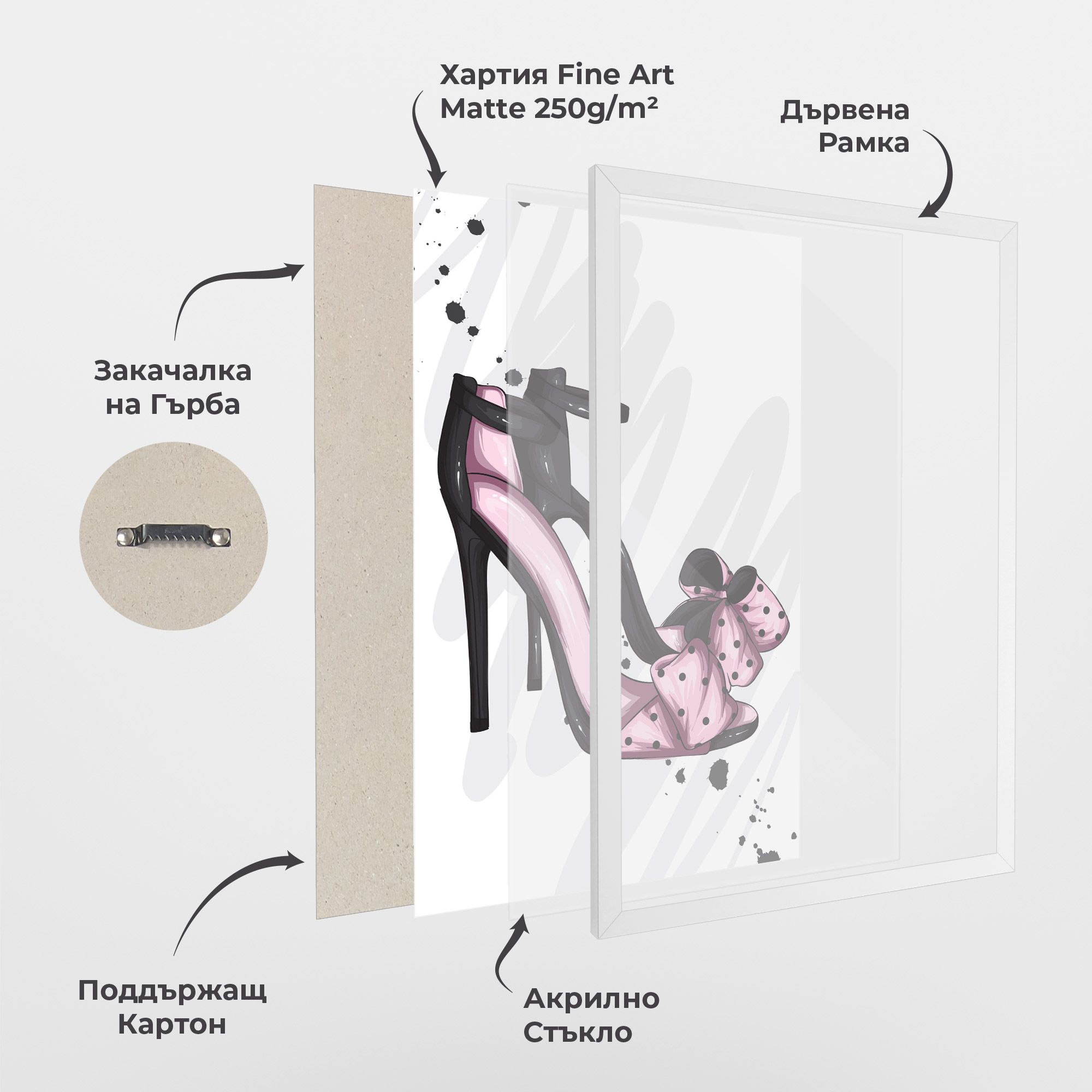 Pink Black Heels mockup 1