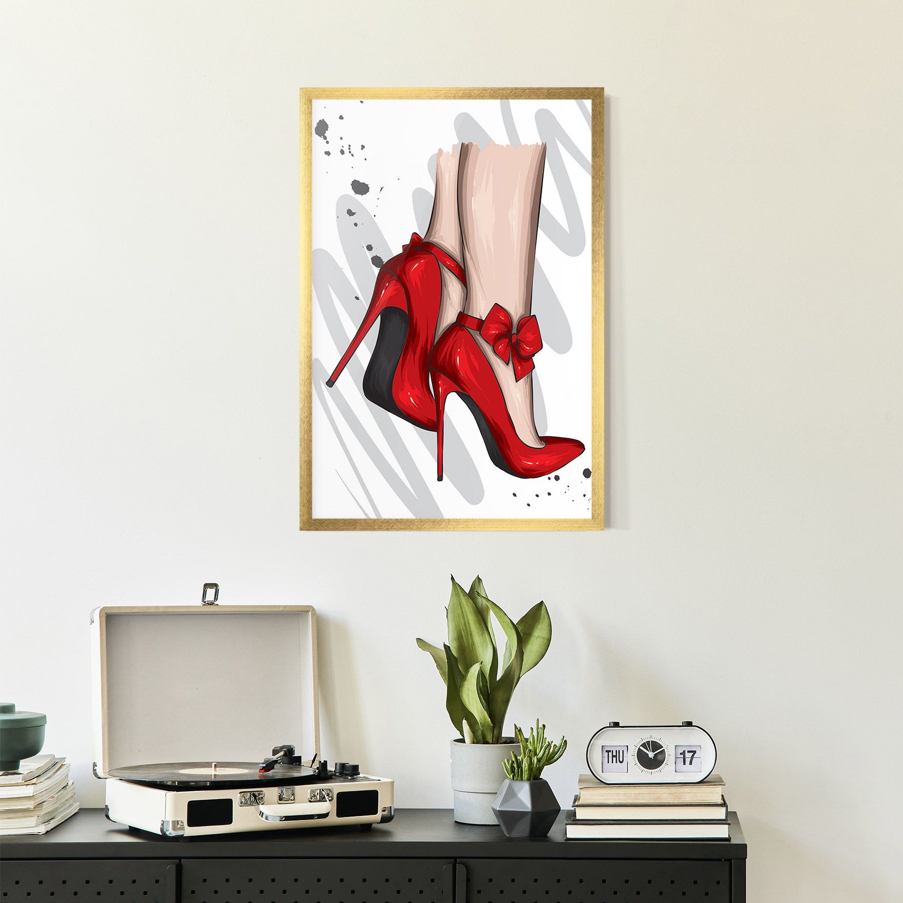 Red Bow Heels mockup 2