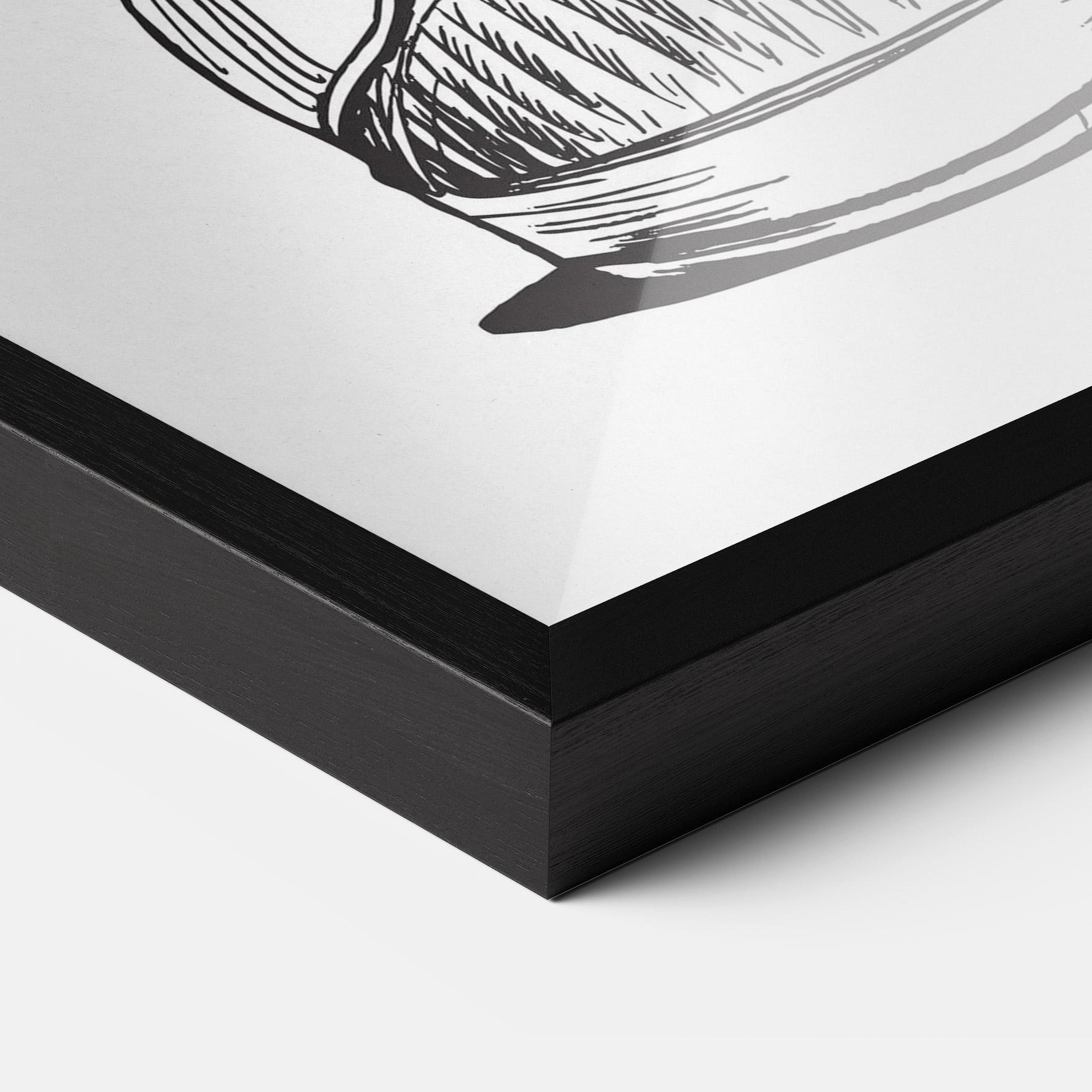 Рамкиран постер Flower In Shoes mockup 3