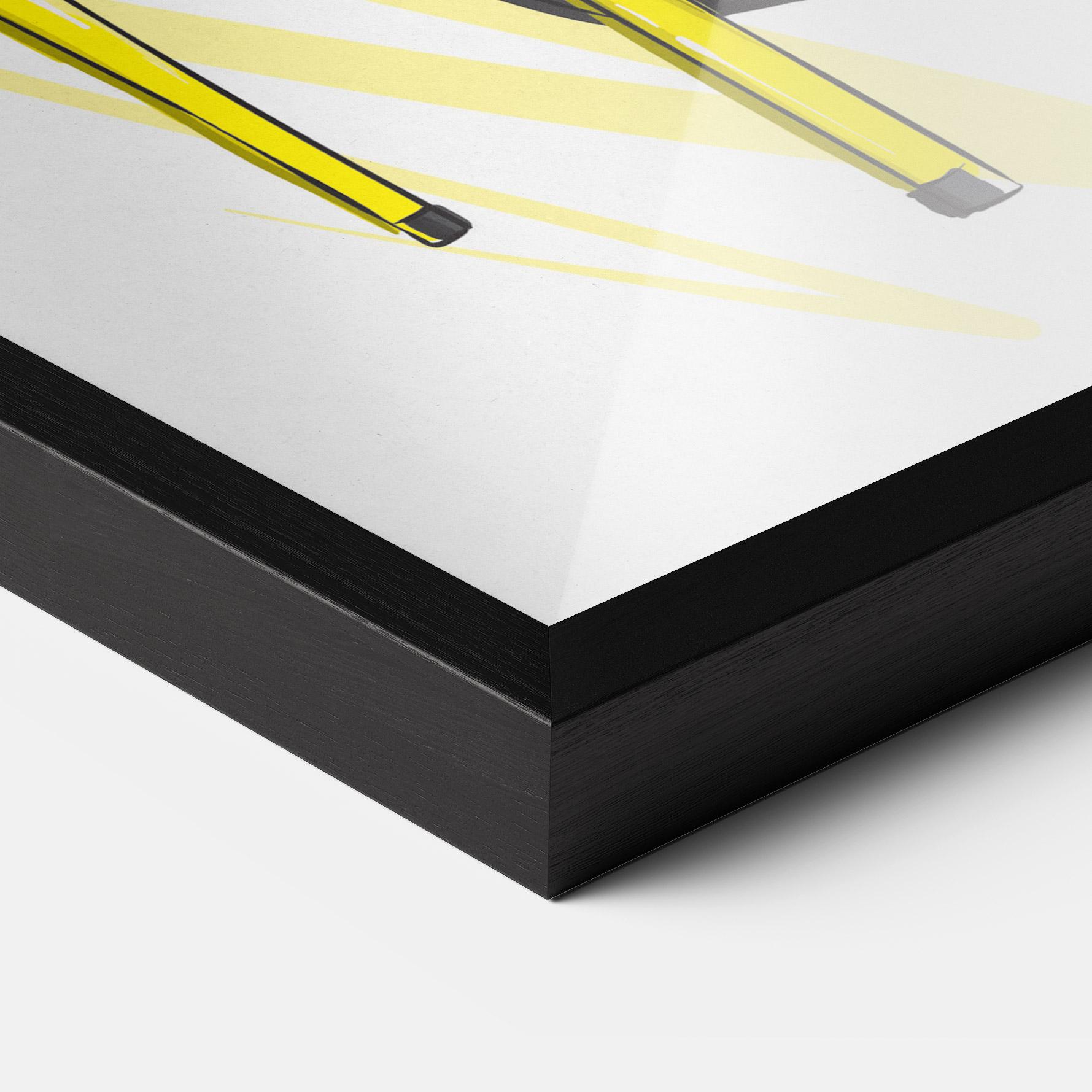 Рамкиран постер Yellow Shoes mockup 3