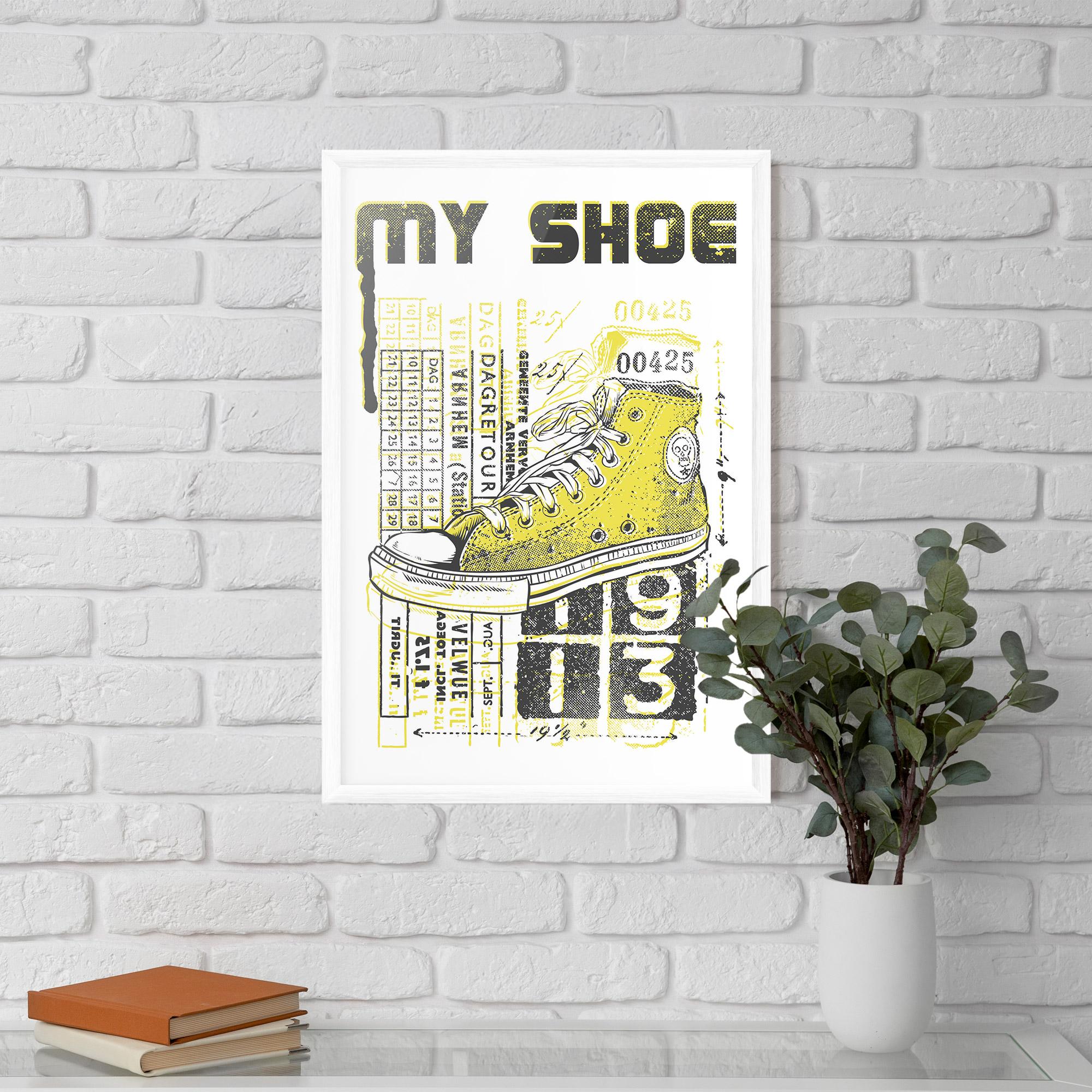 Рамкиран постер My Shoe Yellow mockup 5