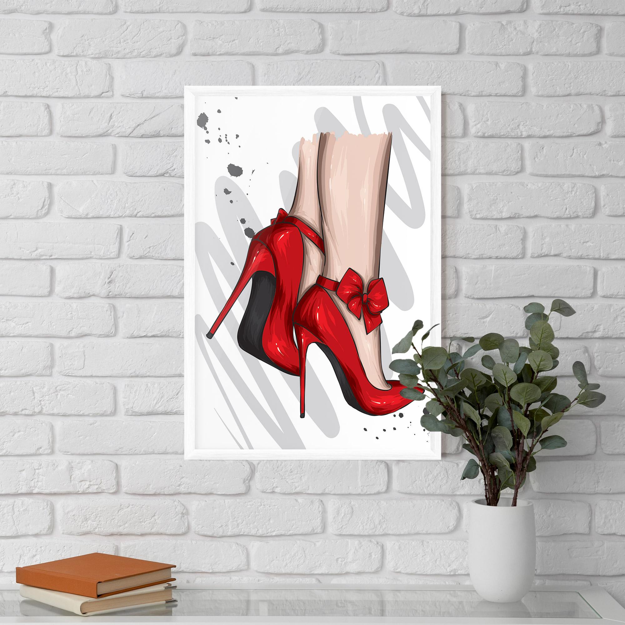 Рамкиран постер Red Bow Heels mockup 5